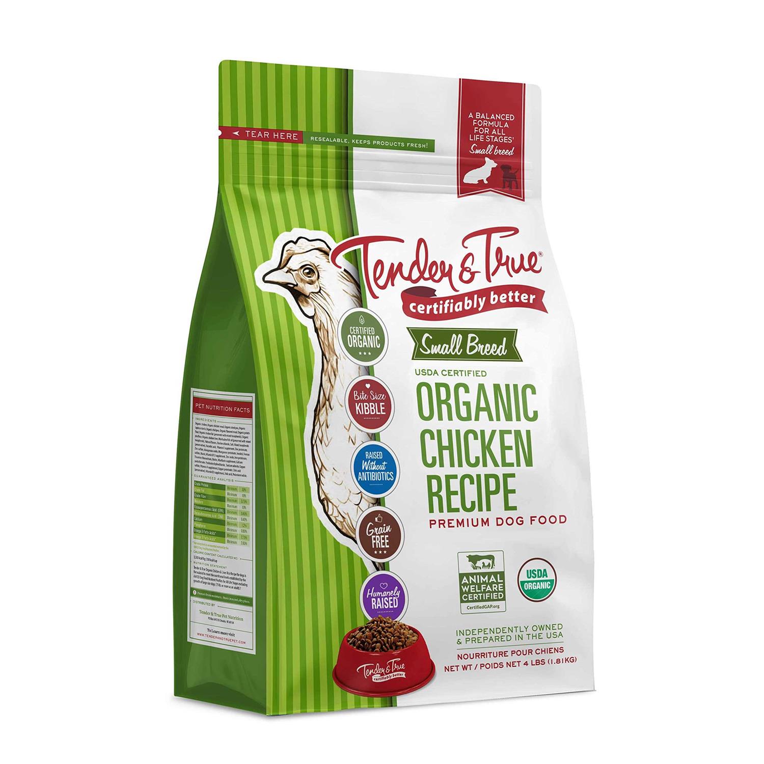 Tender & True Small Breed Organic Chicken Dry Dog Food