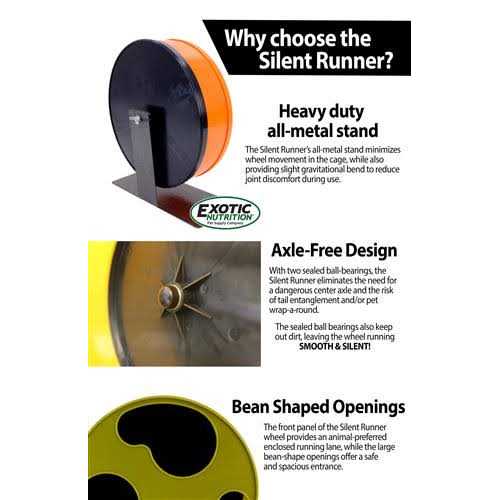 Exotic Nutrition Silent Runner Small Animal Exercise Wheel