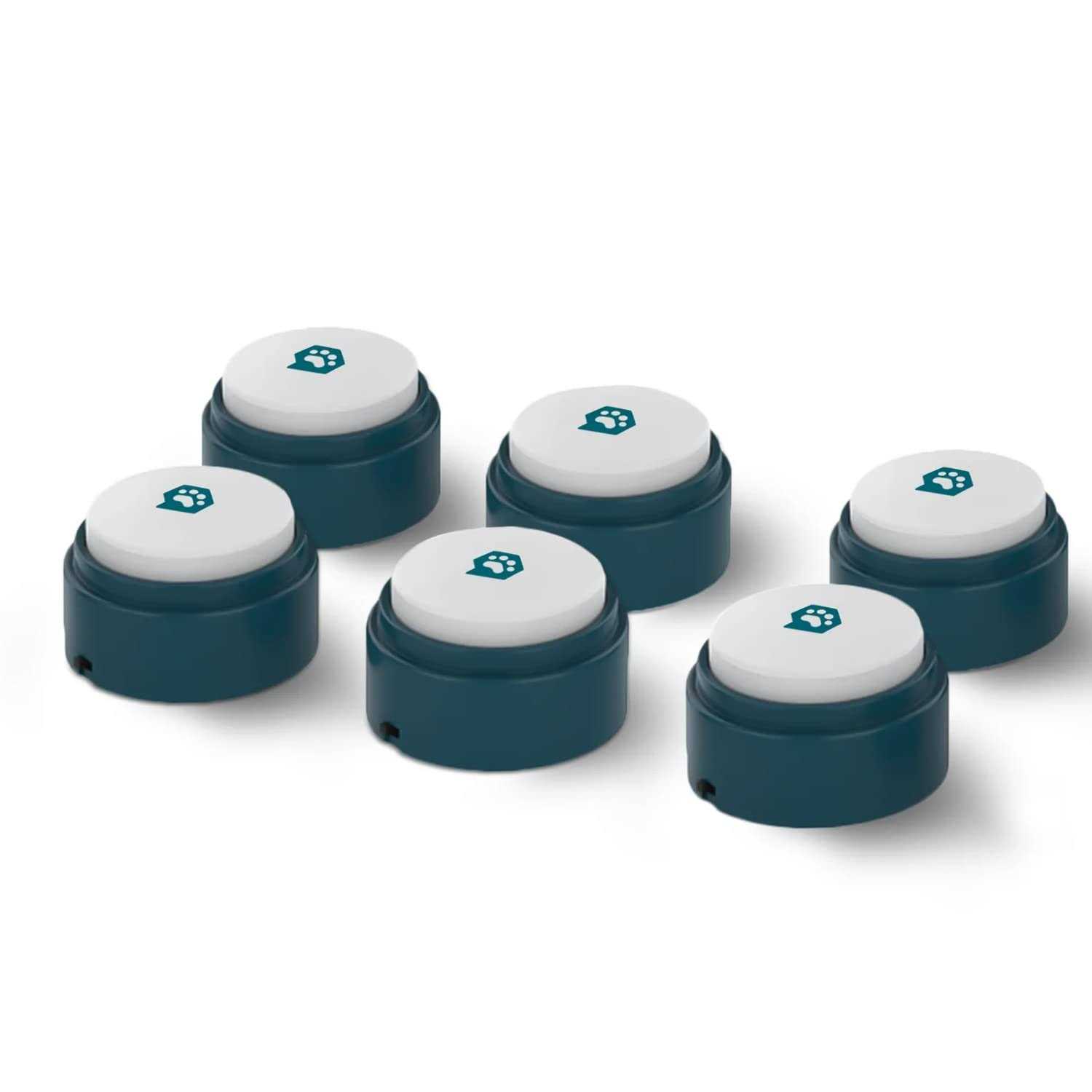 FluentPet Basic Buttons 6 Pack Talking Buttons to Communicate with Pets