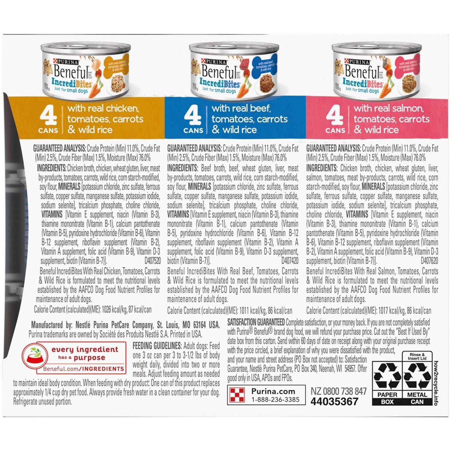 Purina Beneful IncrediBites Small Breed Wet Dog Food Variety Pack