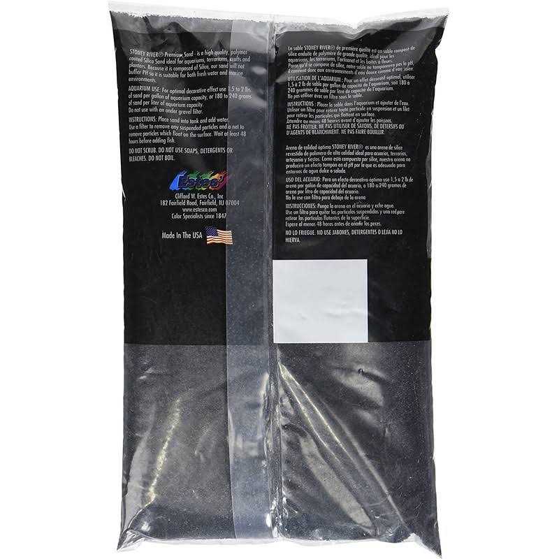 Estes Gravel Products AES06606 Este Marine Sand Black for Aquarium