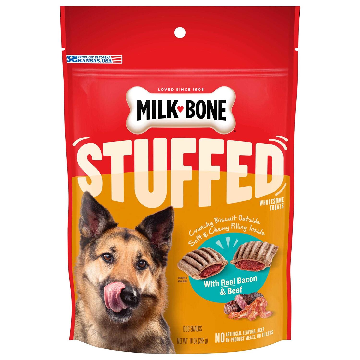 Milk-Bone Stuffed Dog Treats Bacon & Beef
