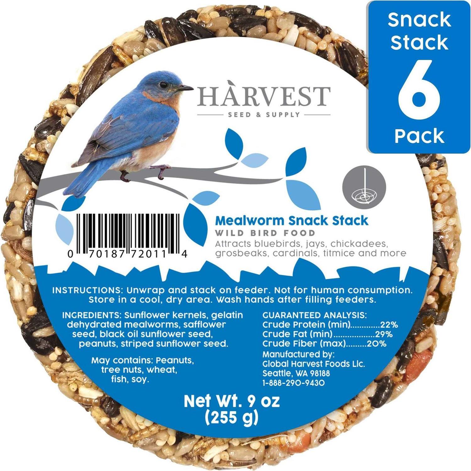 Harvest Seed & Supply Mealworm Snack Stack Wild Bird Food