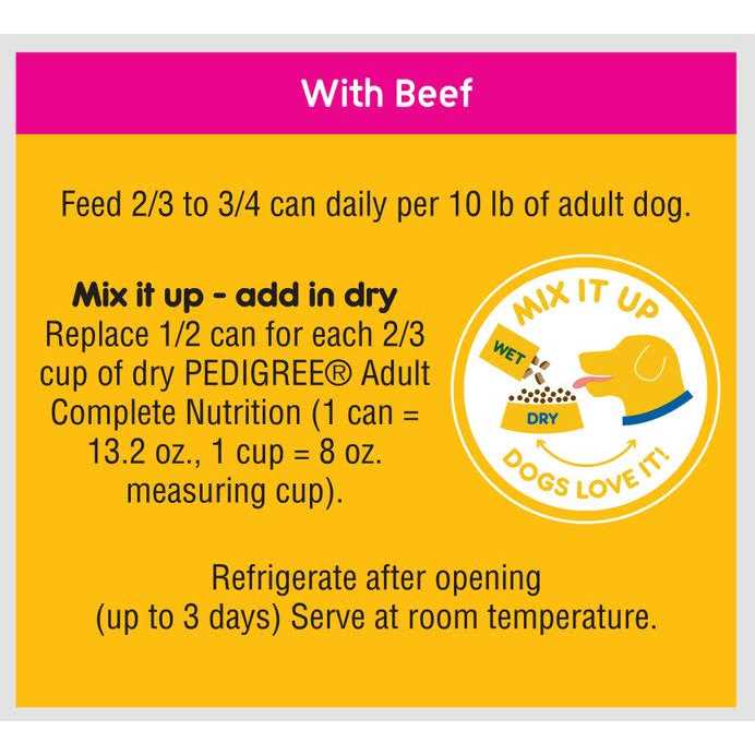 Pedigree Chopped Ground Dinner Variety Pack with Beef & Chicken Wet Dog Food