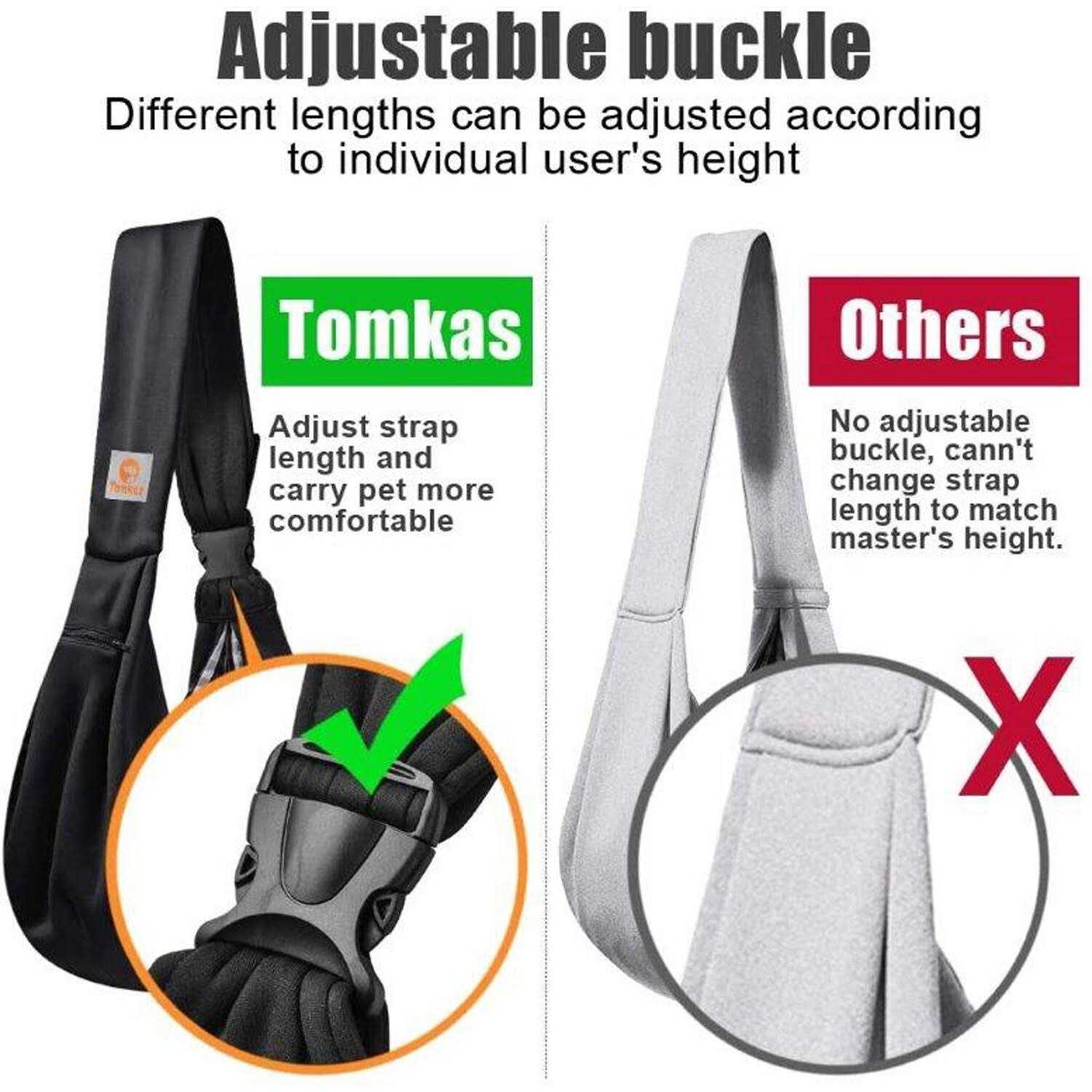 TOMKAS Dog Sling Carrier for Small Dogs Puppy Carrier for Small Dogs