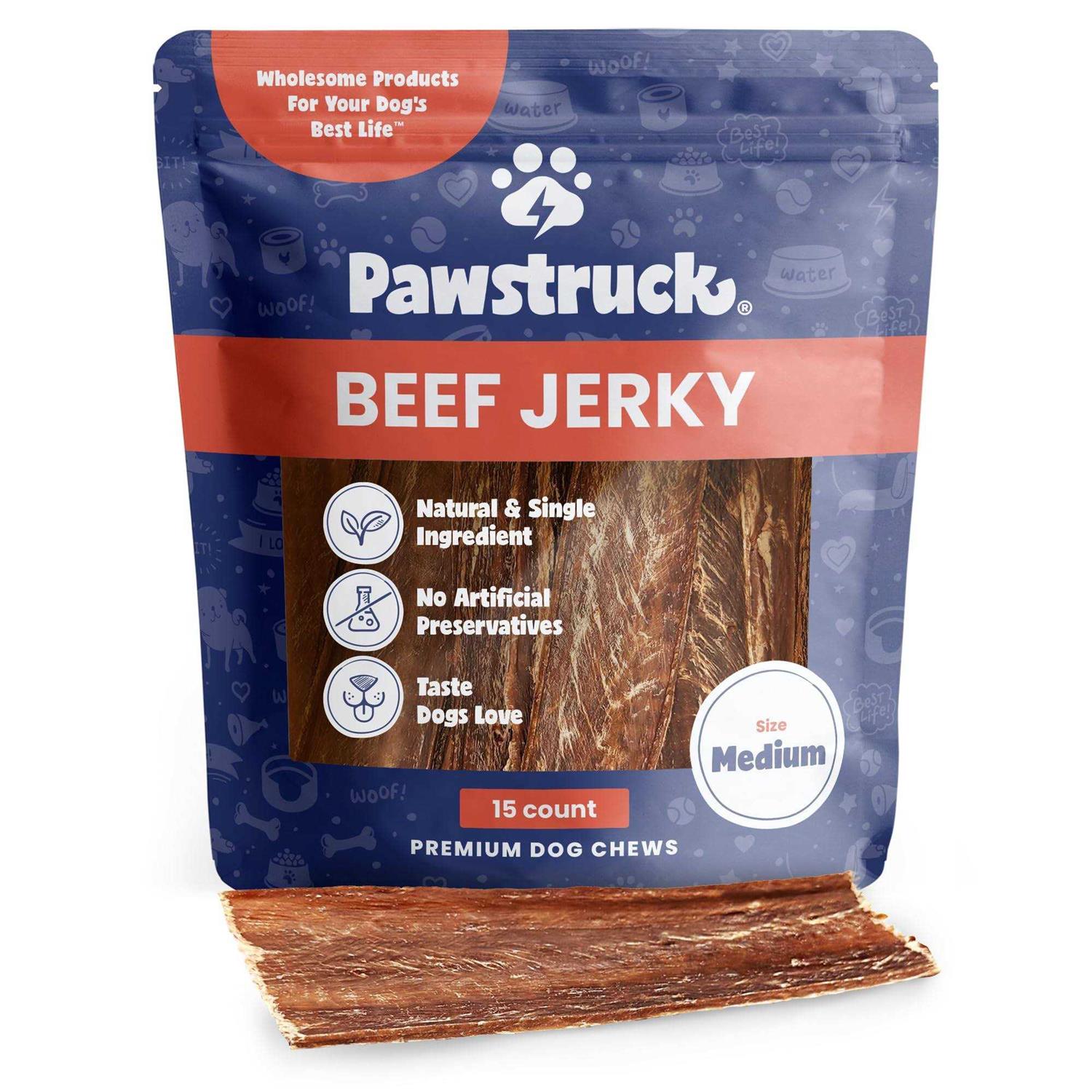 Pawstruck Natural Beef Jerky Dog Chew Treats