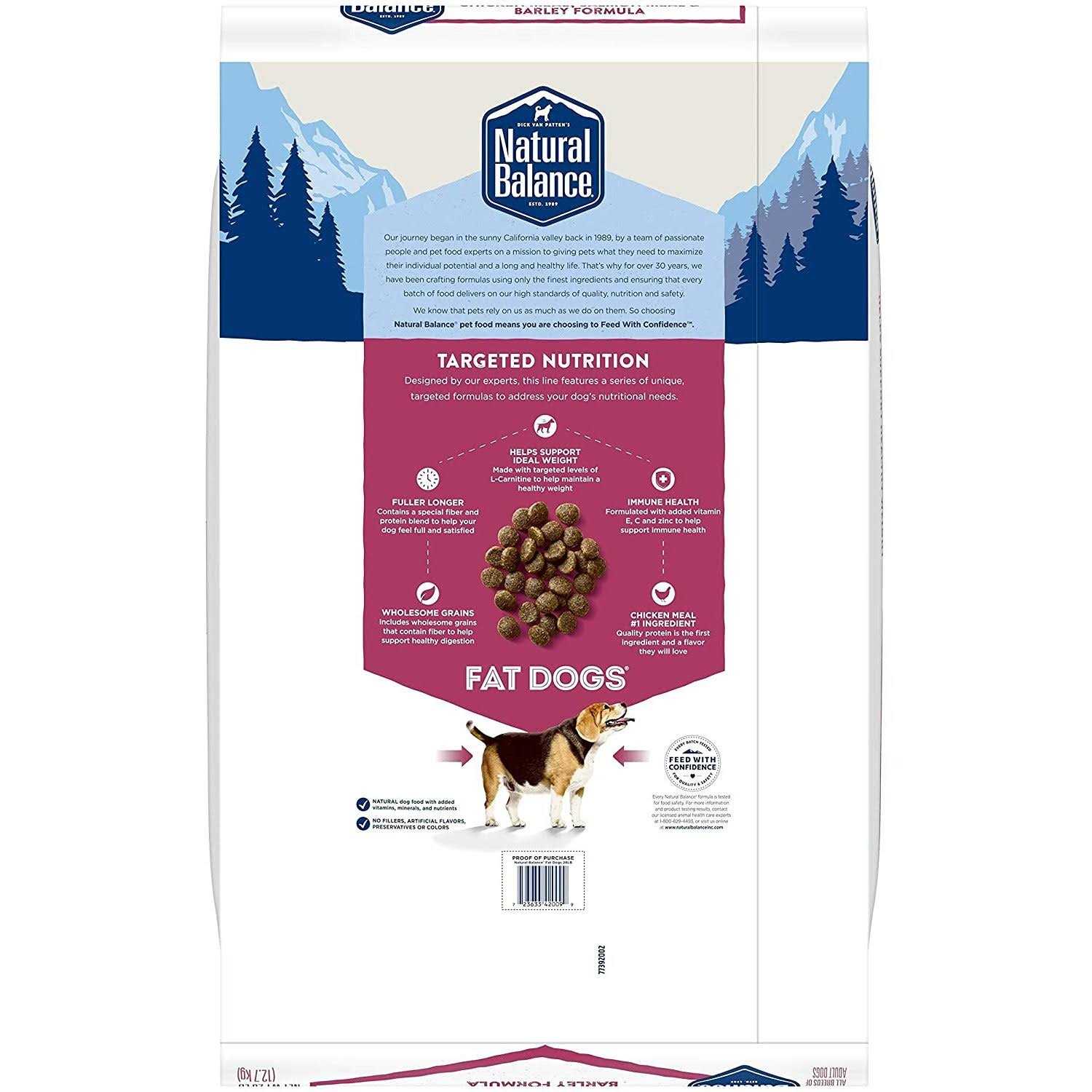 Natural Balance Fat Dogs Dog Food Chicken