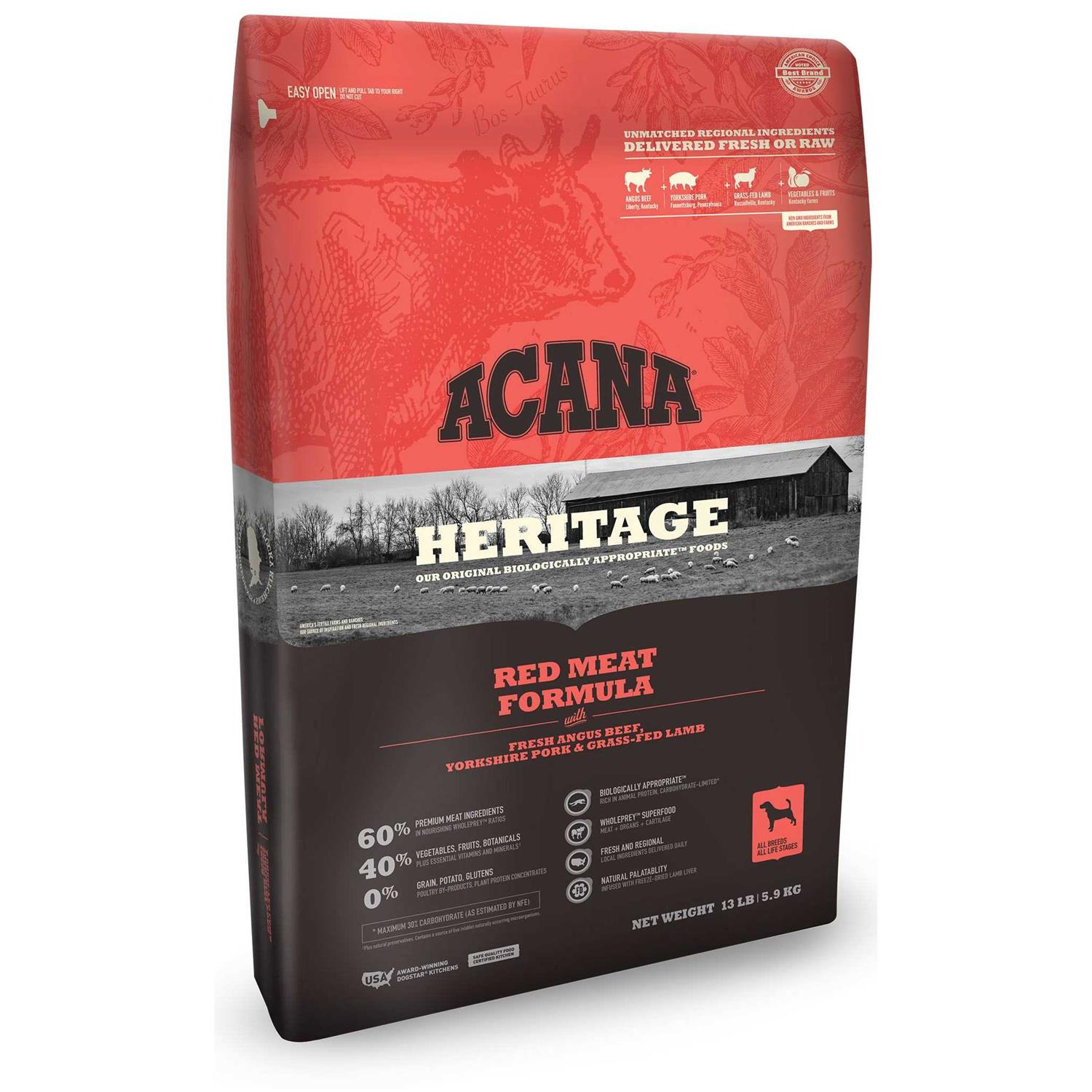 Acana Heritage Red Meat Dry Dog Food