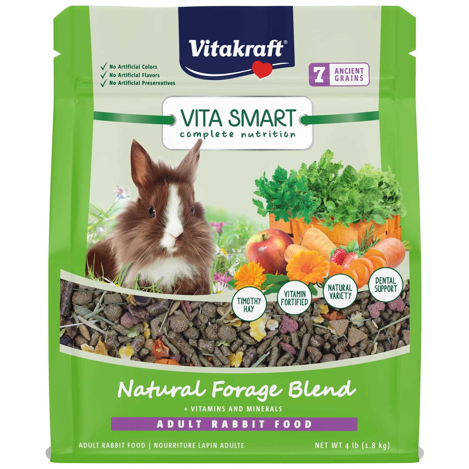Vitakraft Vita Smart Complete Nutrition Natural Forage Blend Adult Rabbit Food