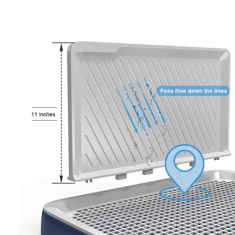 fshns pee pad tray for medium and small dogs little puppy indoor potty training pad holder with pee wall for male dogs