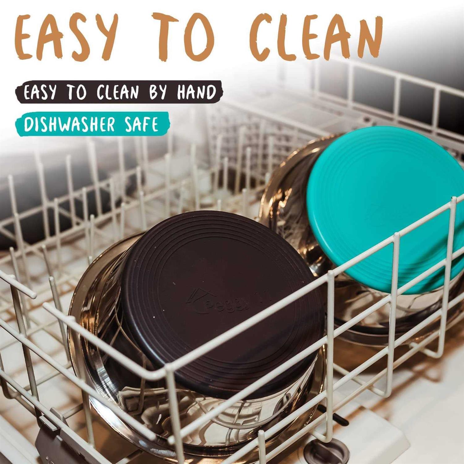 PEGGY11 Deep Stainless Steel Anti-Slip Dog Bowls