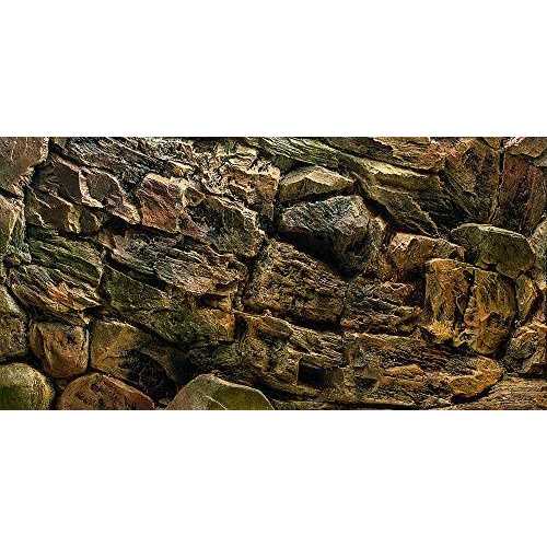 VIP.LINE Rock Wall Aquarium Background Poster PVc Fish Tank Decor Landscape 24 36 48 72