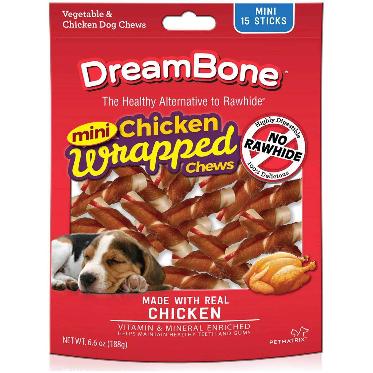 DreamBone Dog Chews Chicken Wrapped Sticks
