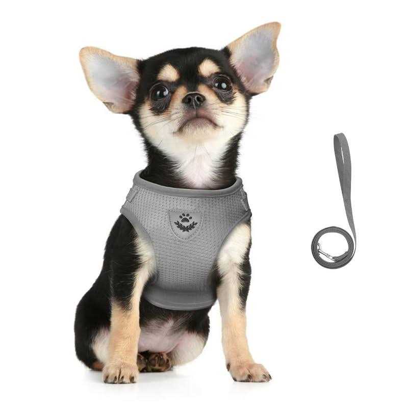 Feimax Dog Harness and Leash Set No-Pull Soft Mesh Vest Reflective Adjustable Pet Harnesses For Small
