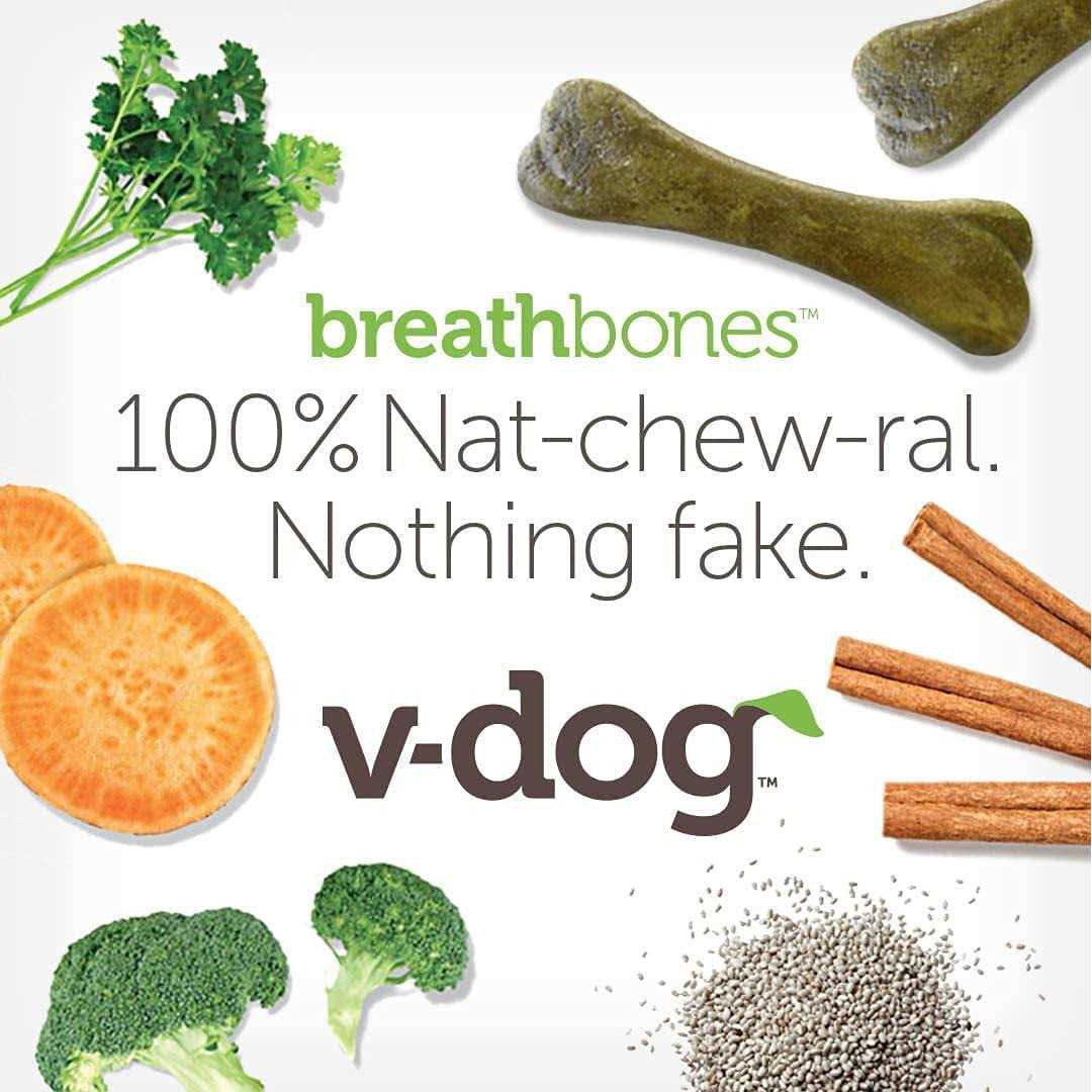 V-dog Breathbones Vegan dog Treats