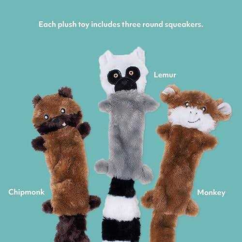 ZippyPaws Skinny Peltz Dog Toy Chipmunk