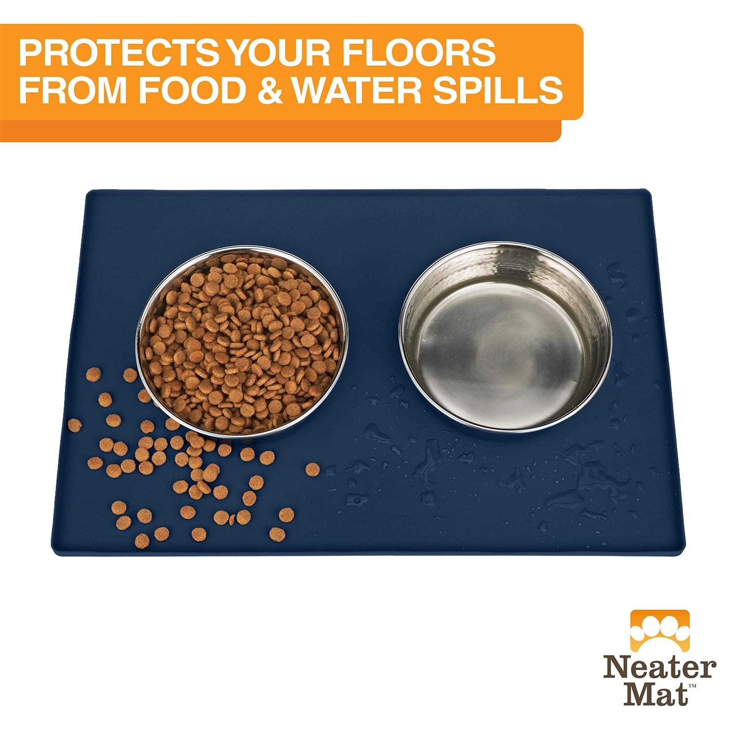 Neater Pet Brands Neater Mat Waterproof Silicone Pet Bowls Mat