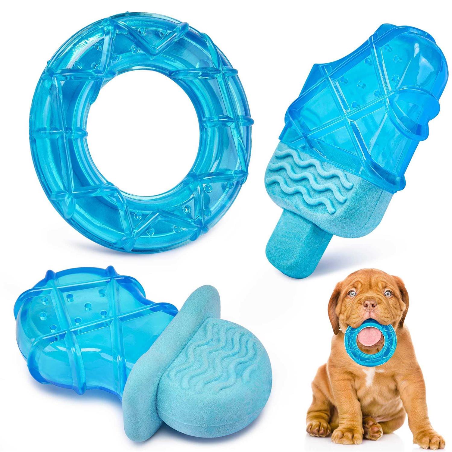 ADDPETS Puppy Toys Frozen 3 Pack for Teething Puppies,Puppy Chew Toys for Teething Relieve Teething Pain Itching