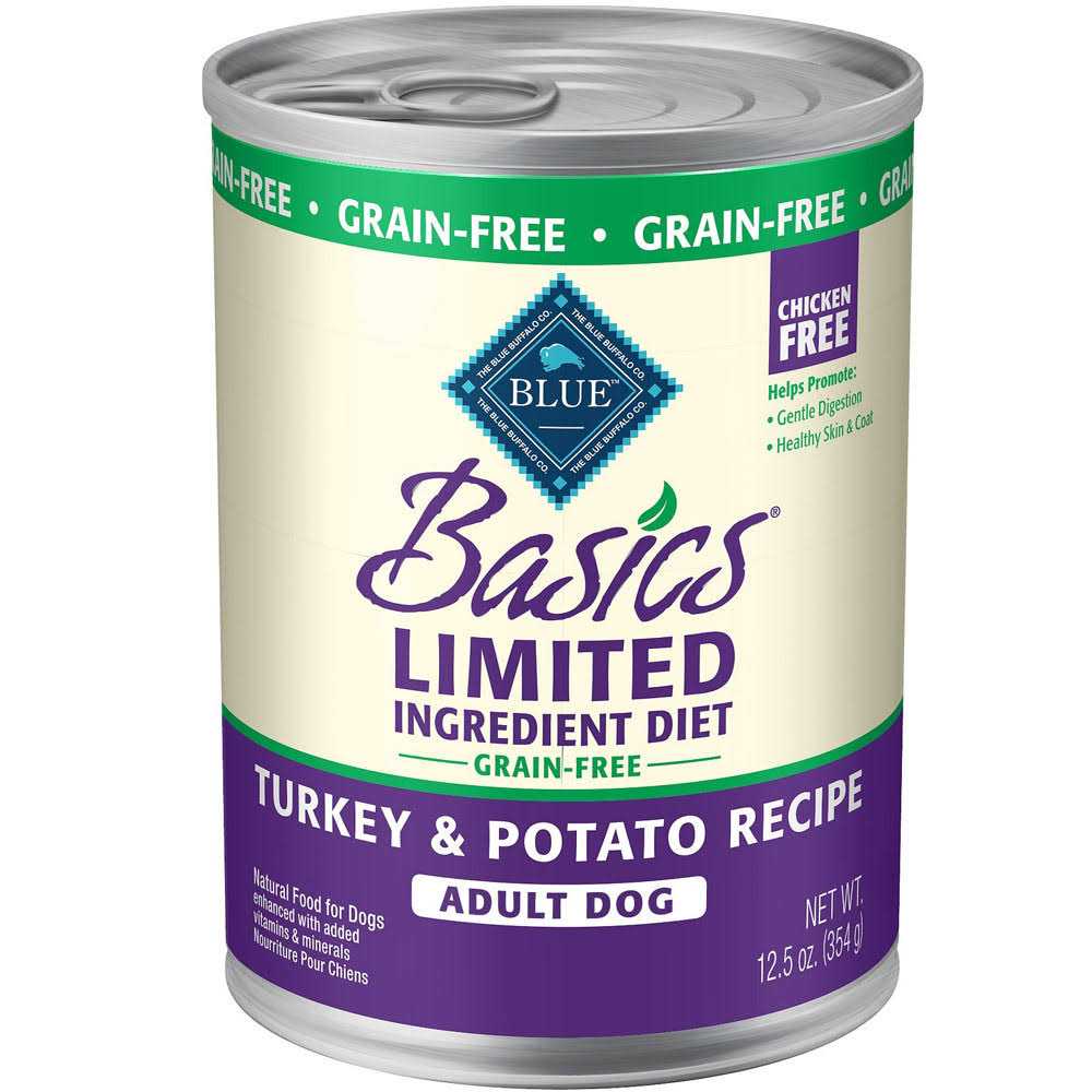 Blue Buffalo Basics Grain Free LID Turkey & Potato Canned Dog Food
