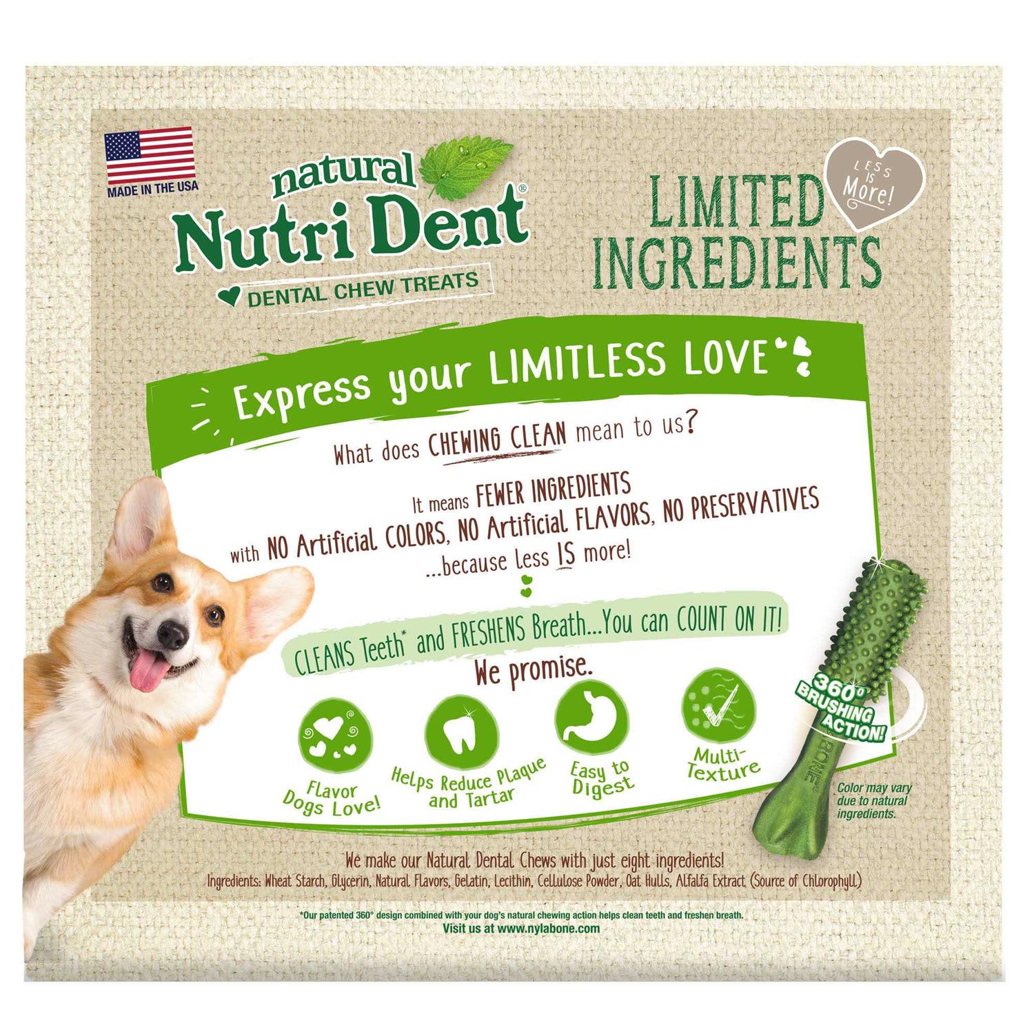 Nylabone Natural Nutri Dent Fresh Breath Dental Chews