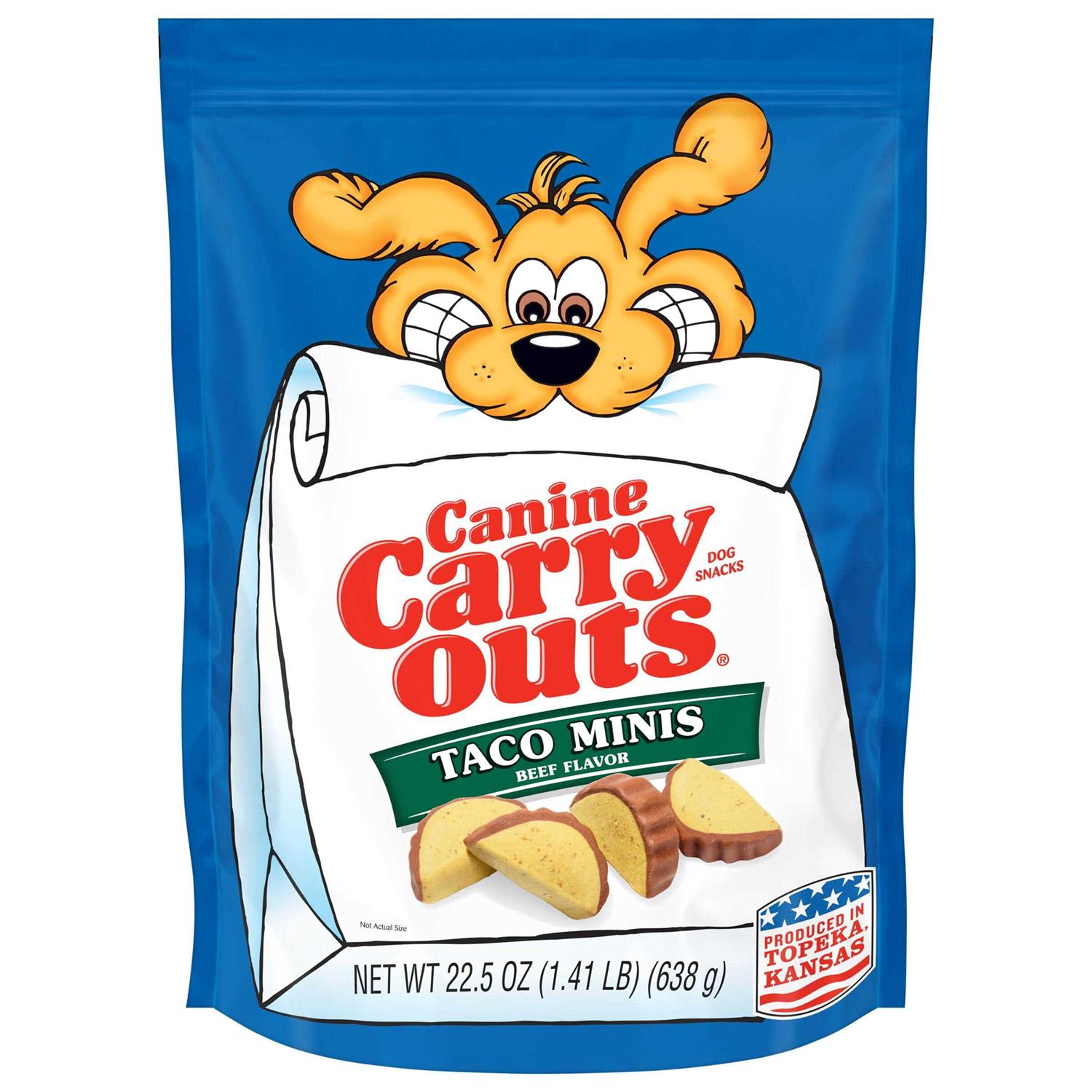 Canine Carry Outs Beef Flavor Taco Minis Dog Treats