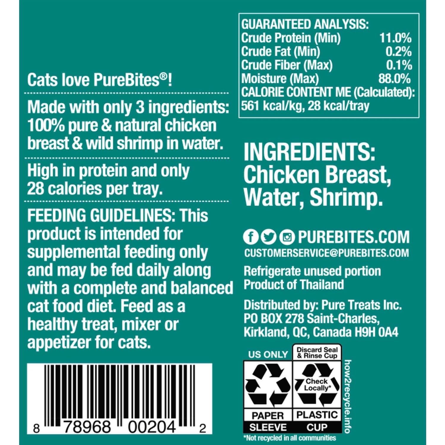 PureBites Mixers Chicken Breast & Wild Ocean Shrimp in Water Cat Food Topper Treat