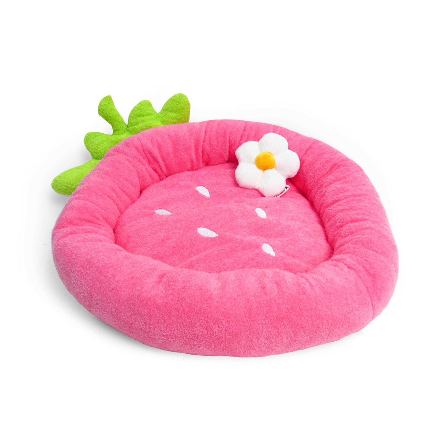 TONBO Soft Plush Small Cute and Cozy Food Dog Cat Bed, Washer and Dryer Friendly