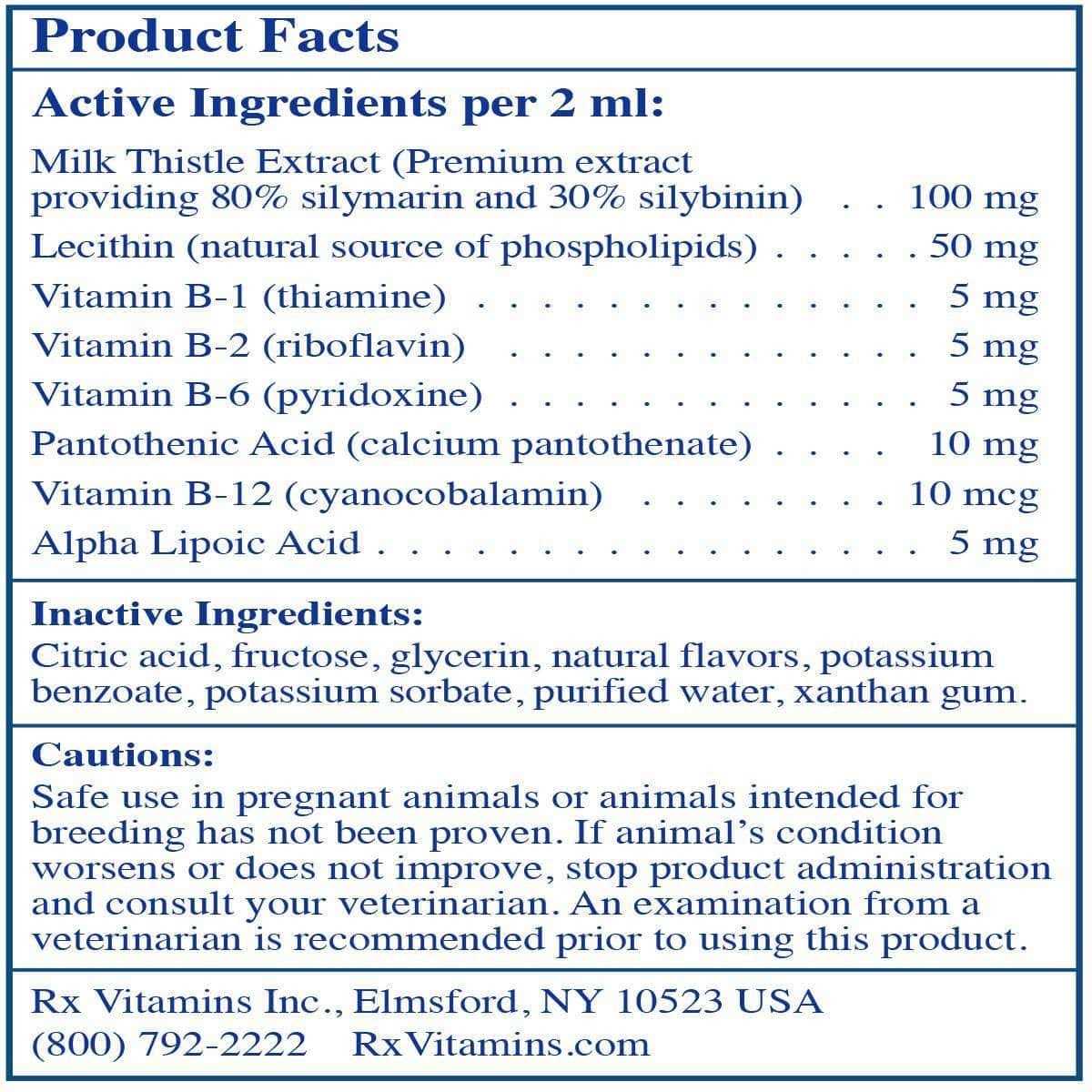 Rx Vitamins Liquid Hepato for Pets Chicken