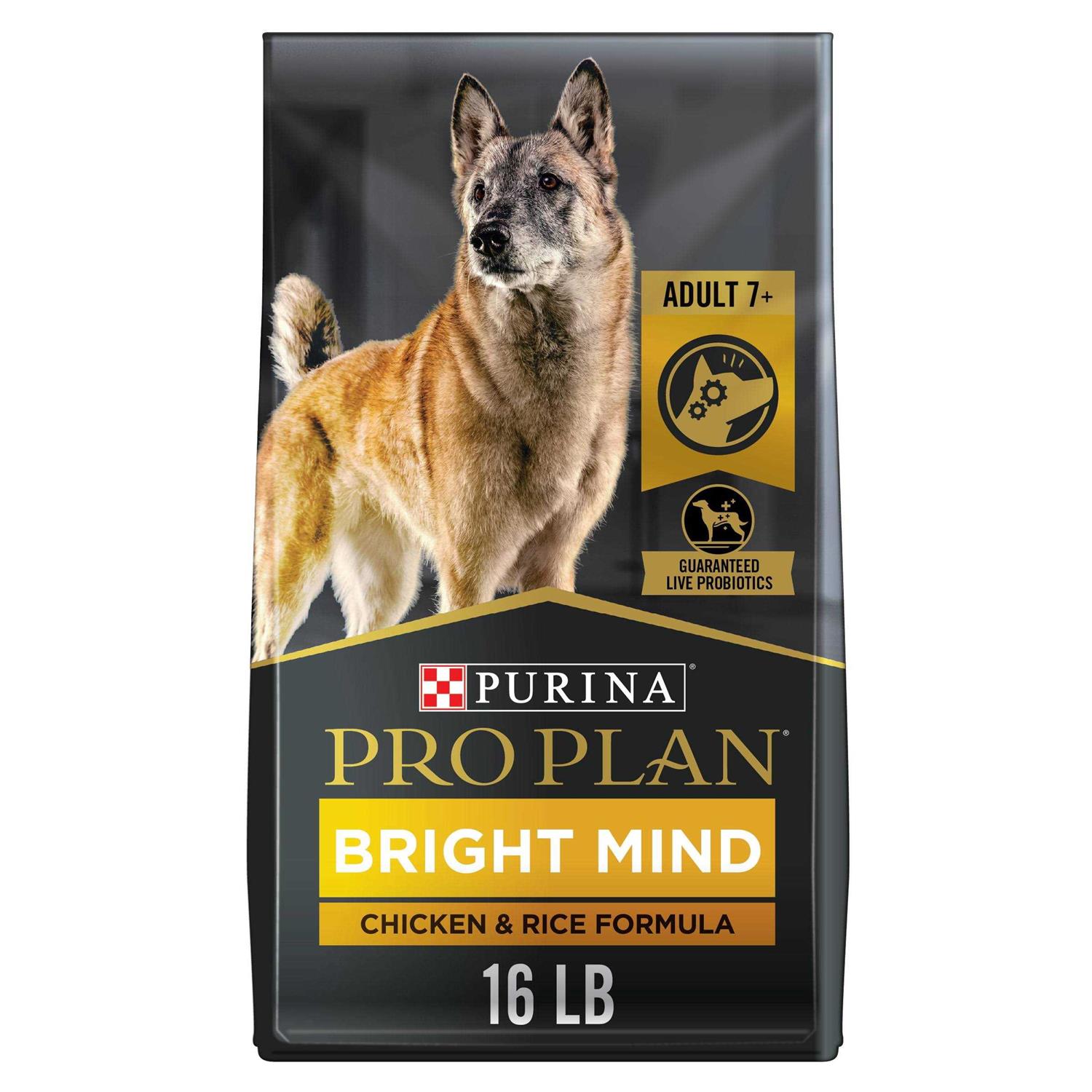 Purina Pro Plan Bright Mind Adult 7+ Chicken & Rice Formula Dry Dog Food