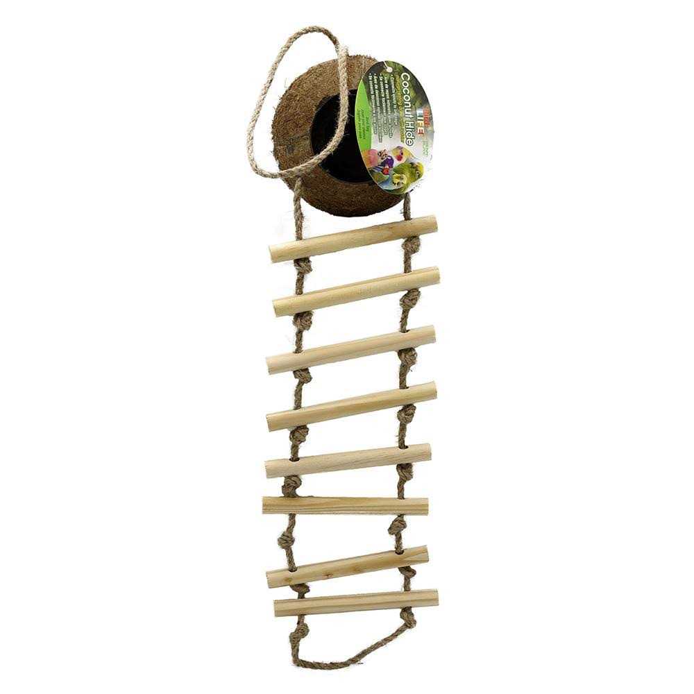 Penn Plax Coconut Coco Hide with Ladder
