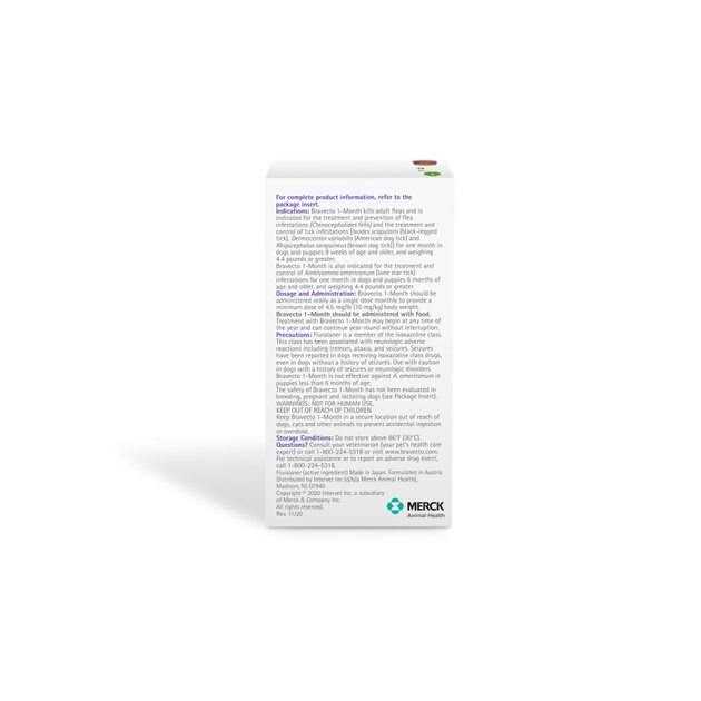 Bravecto 1-Month Chews for Dogs 22-44 lbs