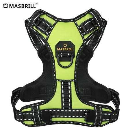 Masbrill Reflective Dog Harness No pull Dog Vest Harness With Handle