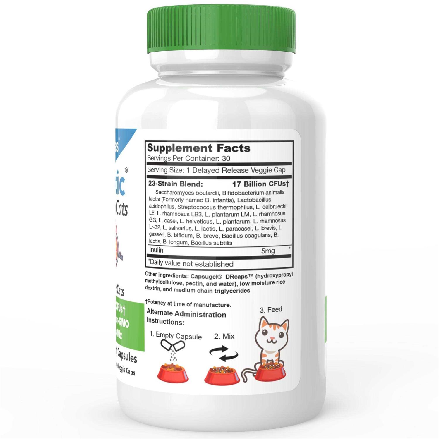 DrFormulas Nexabiotic Probiotics for Cats Powder Treats Diarrhea for Pets with Saccharomyces Boulardii Lactobacillus Acidophilus