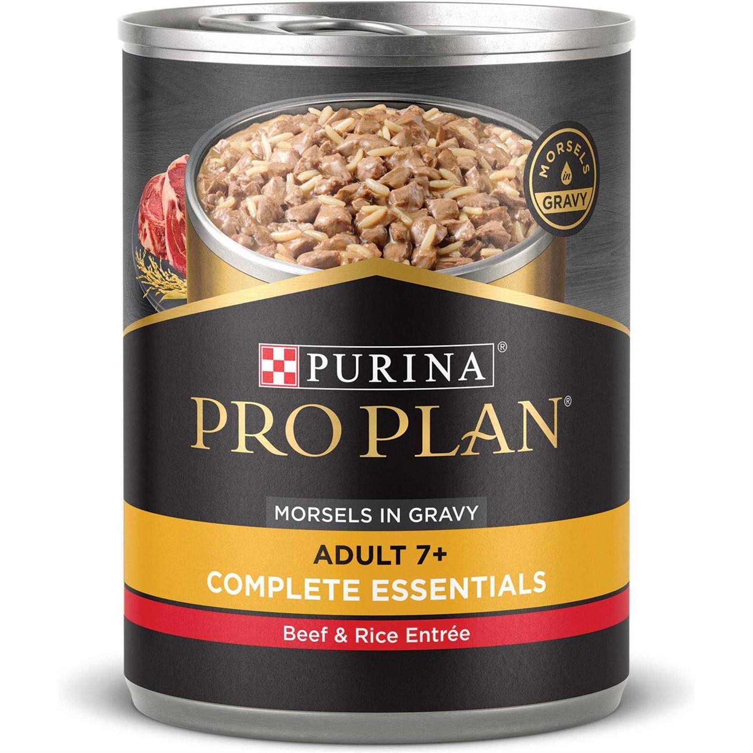 Purina Pro Plan Senior Gravy Wet Dog Food Focus Morsels in Gravy Beef & Rice Entree
