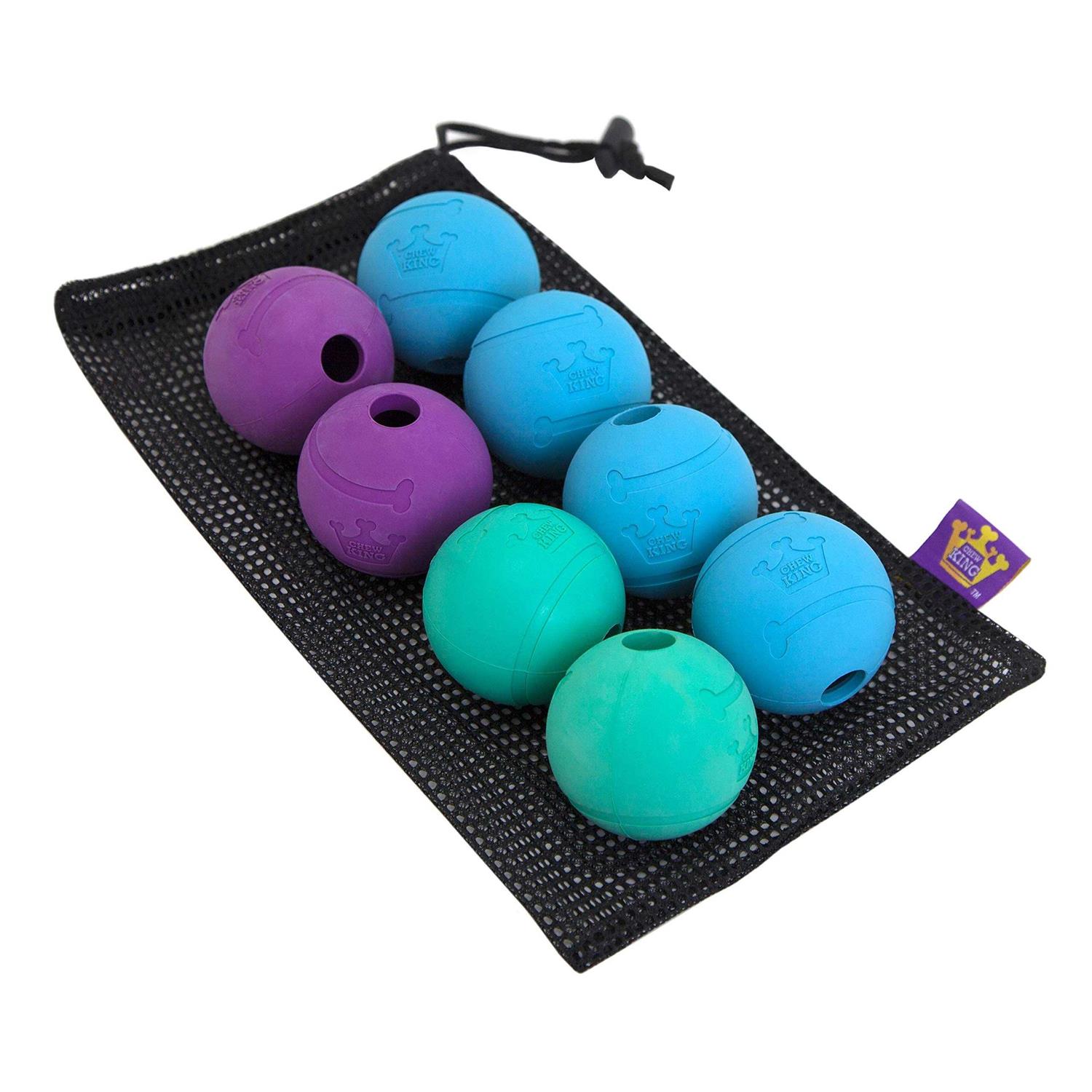 Chew King 2.5 Durable Rubber Fetch Balls Dog Toy