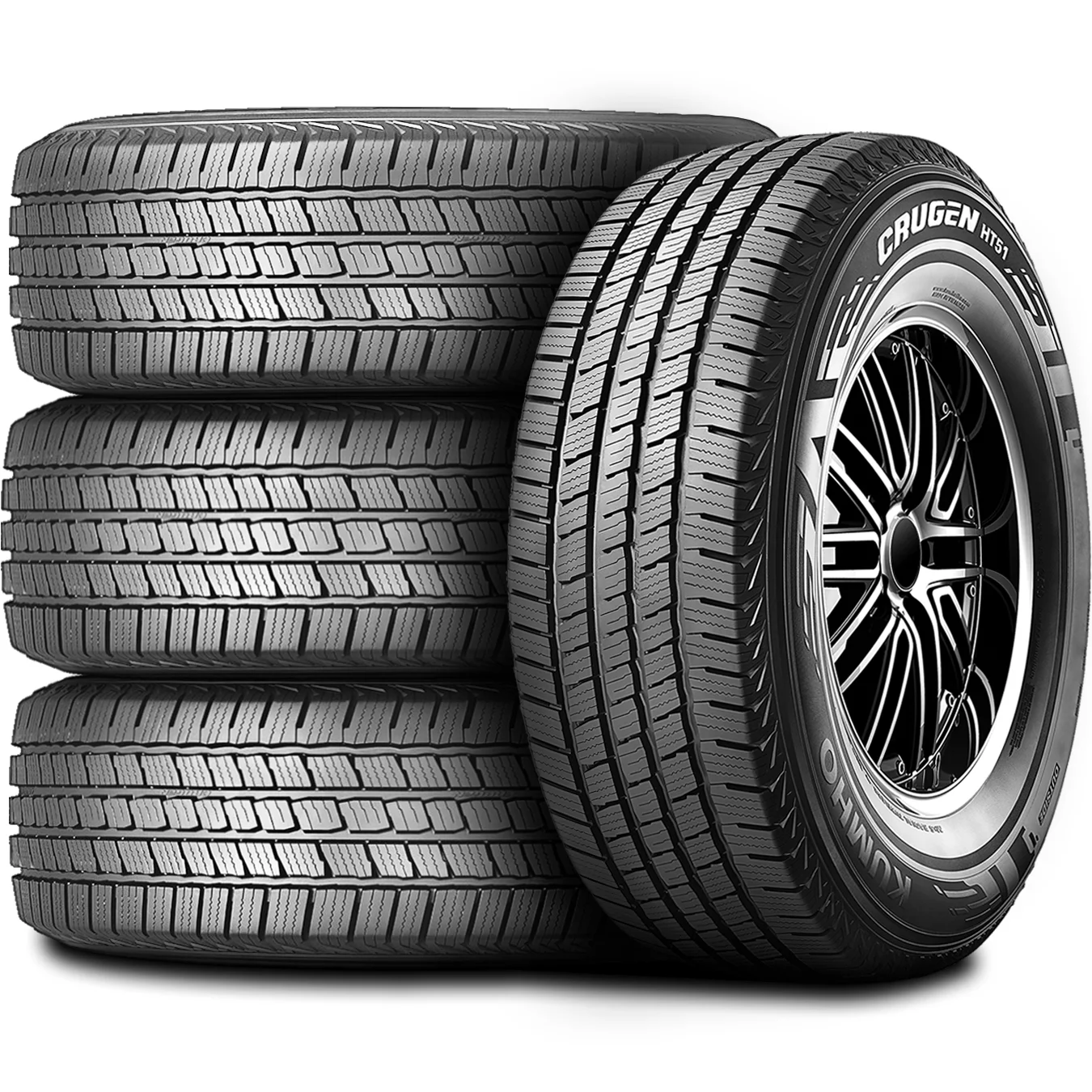 Set of 4 (FOUR) Kumho Crugen HT51 225/65R17 102T All Weather Tires Fits: 2014-23 Chevrolet Equinox LT. 2007-16 Honda CR-V EX-L