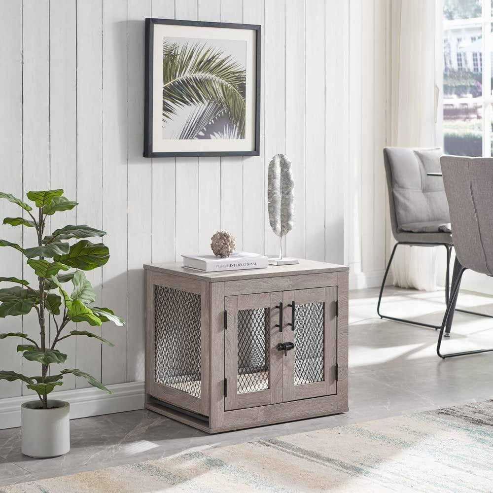 Unipaws Dog Crate with Cushion and Tray