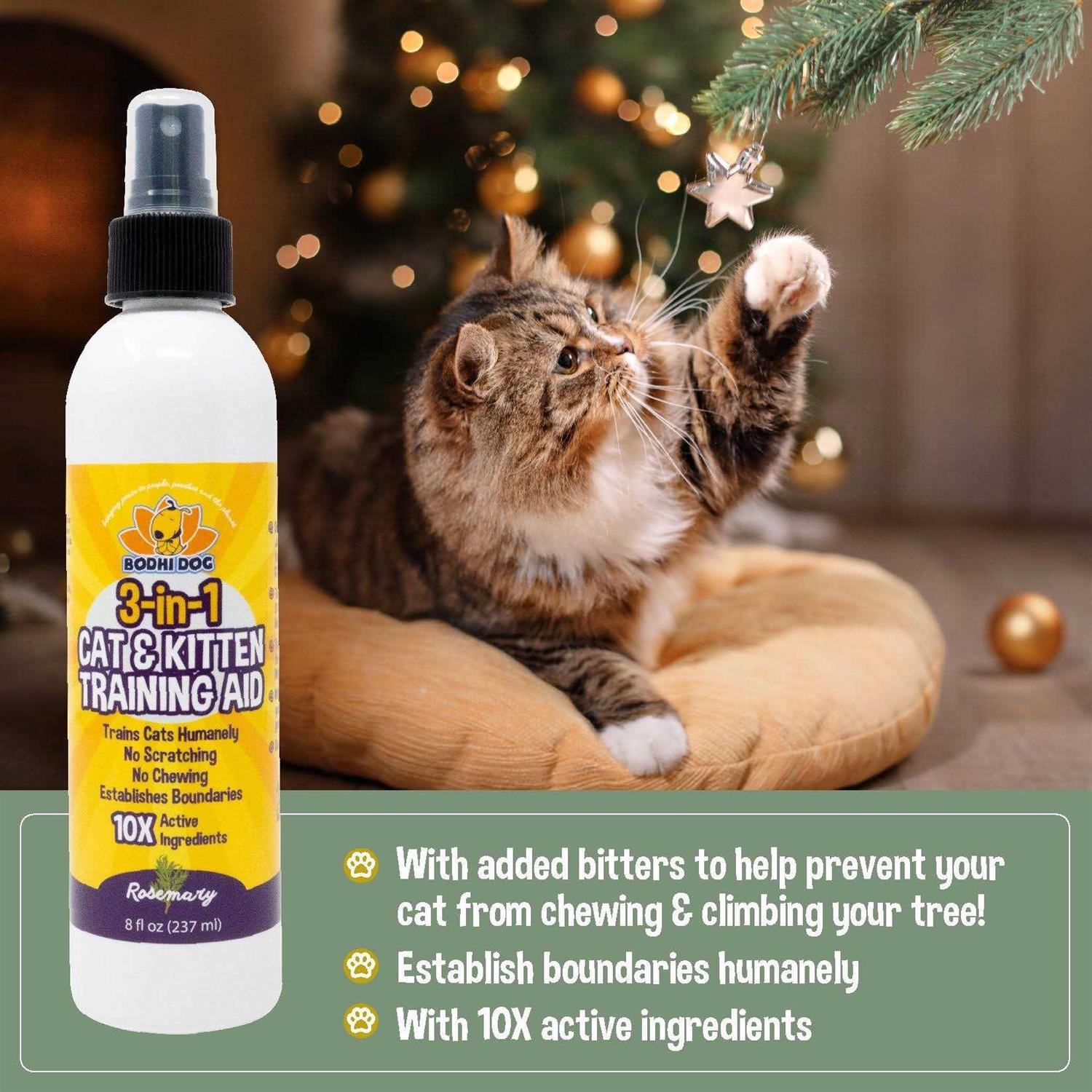 Bodhi Dog 3-in-1 Cat & Kitten Training Aid Cat Deterrent Spray for Indoor and Outdoor Use