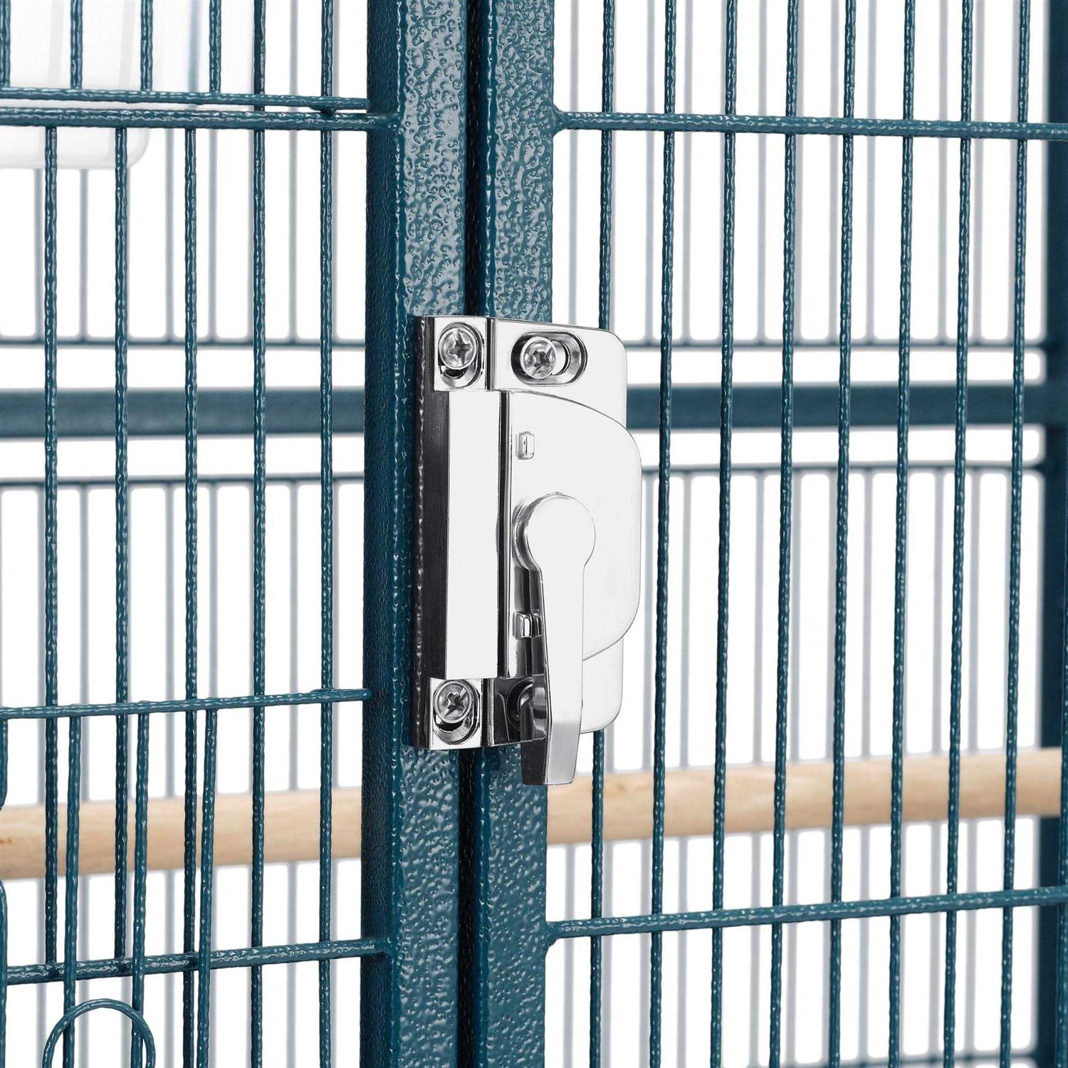 Topeakmart Metal Bird Cage with Rolling Detachable Stand