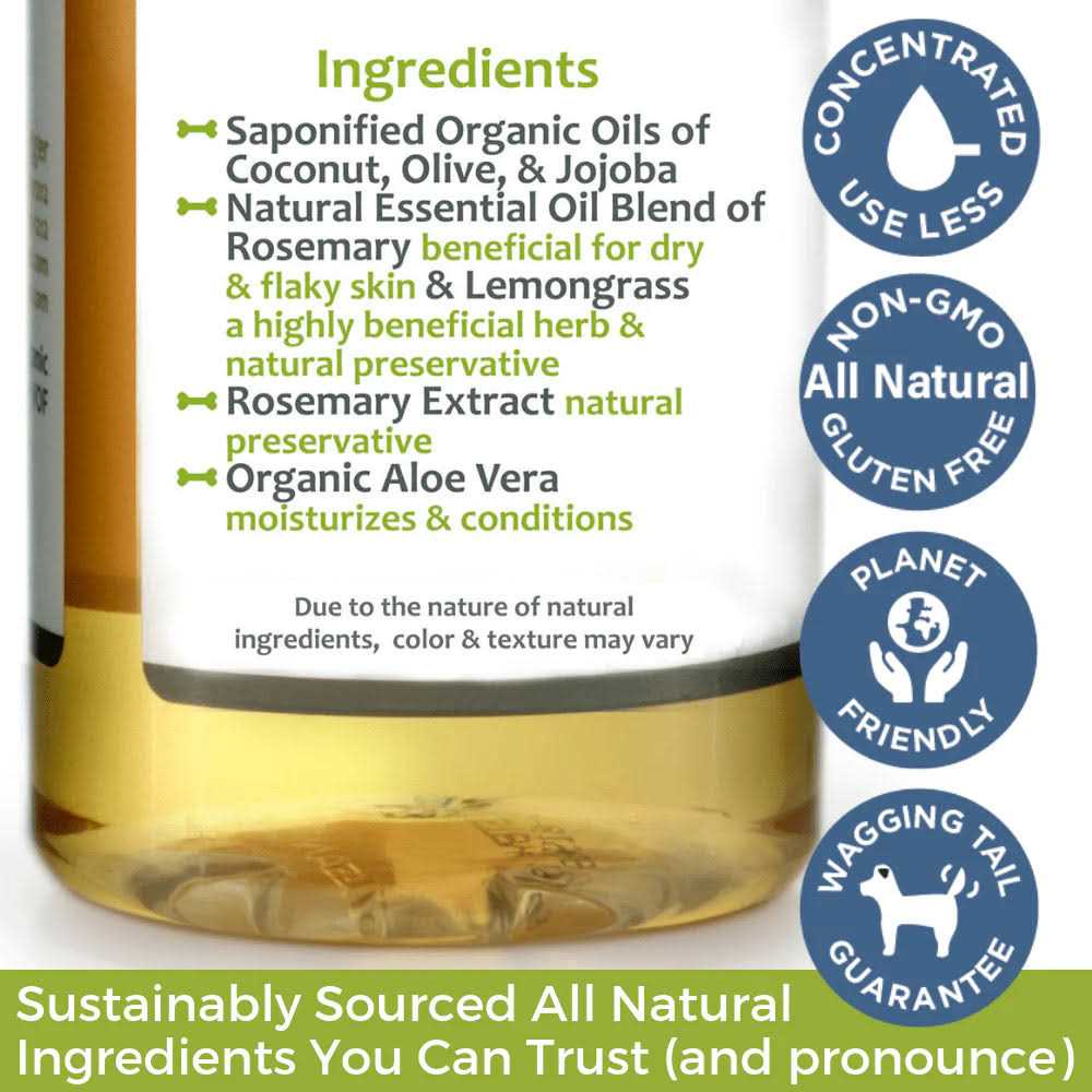 4-Legger Hypoallergenic Dog Shampoo with Organic Lemongrass