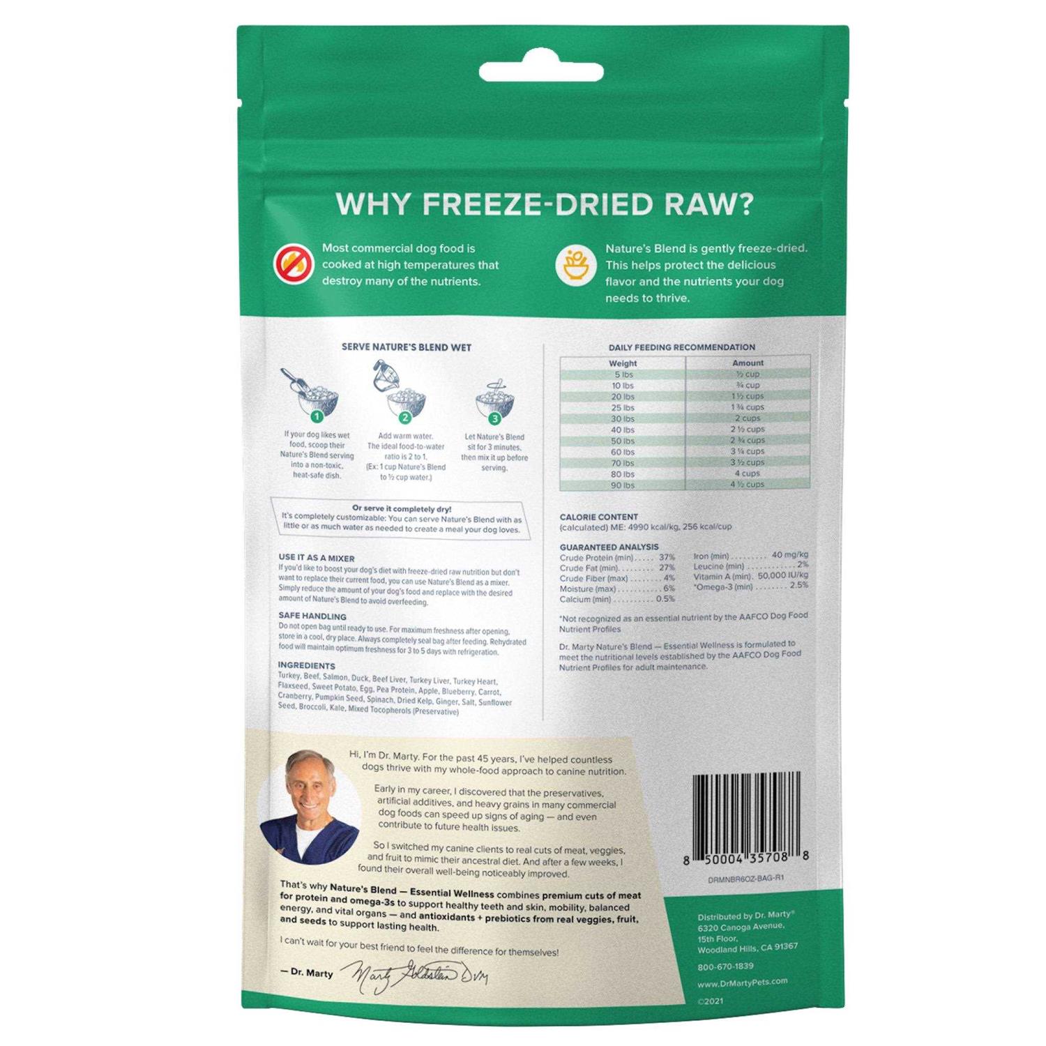 Dr. Marty Nature’s Blend Freeze Dried Raw Dog Food