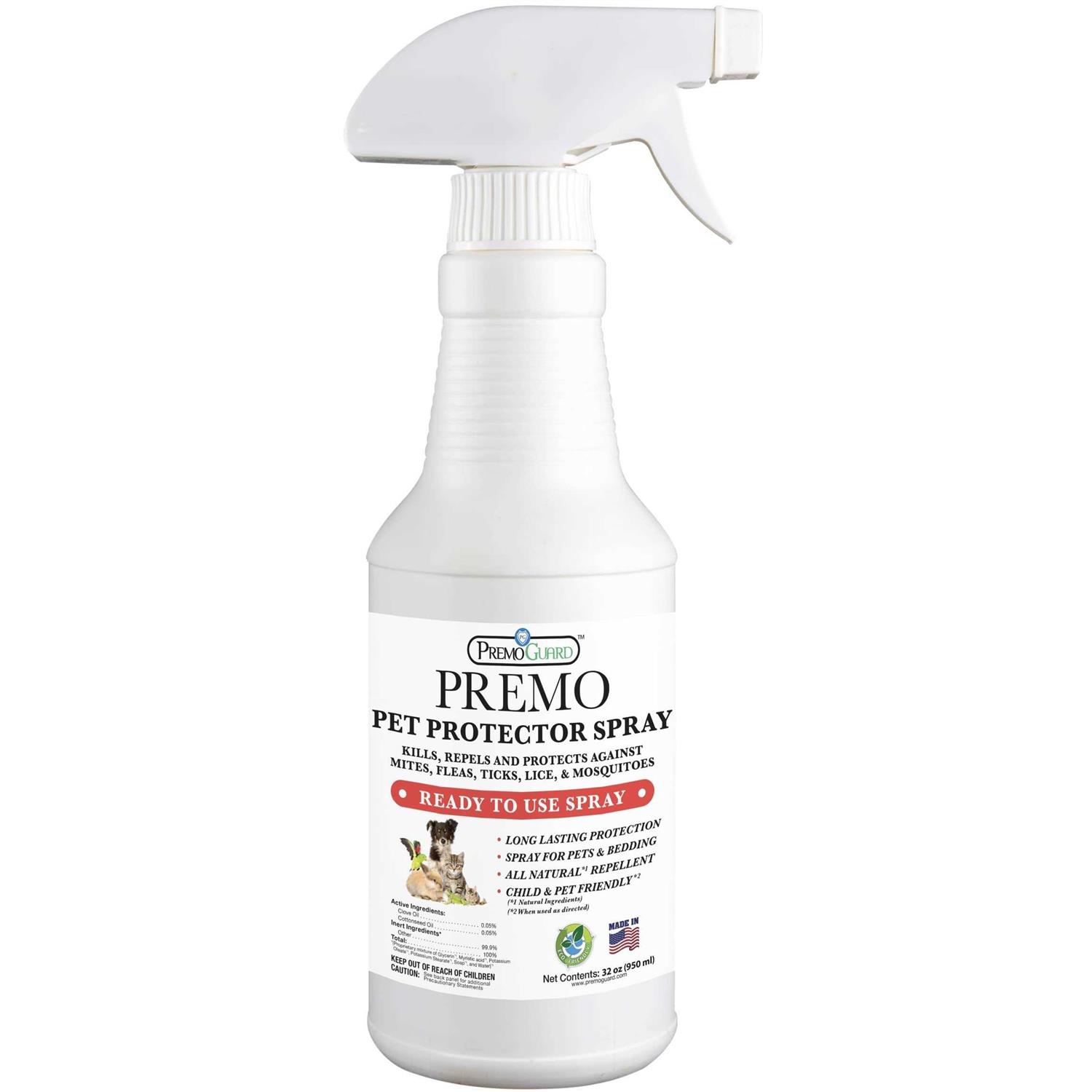 Pet Protector by Premo Guard 100% Effective Mite, Flea, Tick, & Mosquito Spray for Dogs, Cats, and Pets – Best Natural Protection