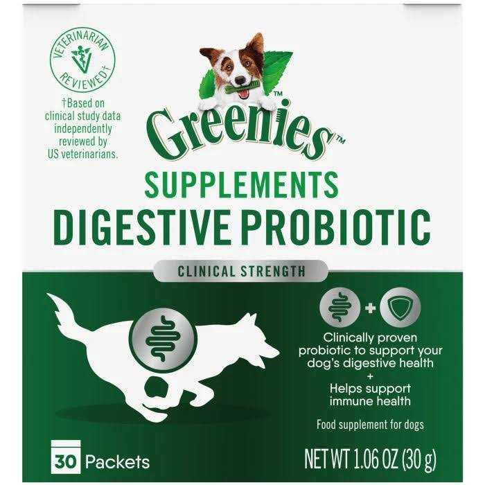 Greenies Digestive Probiotic Supplement Powder for Dogs