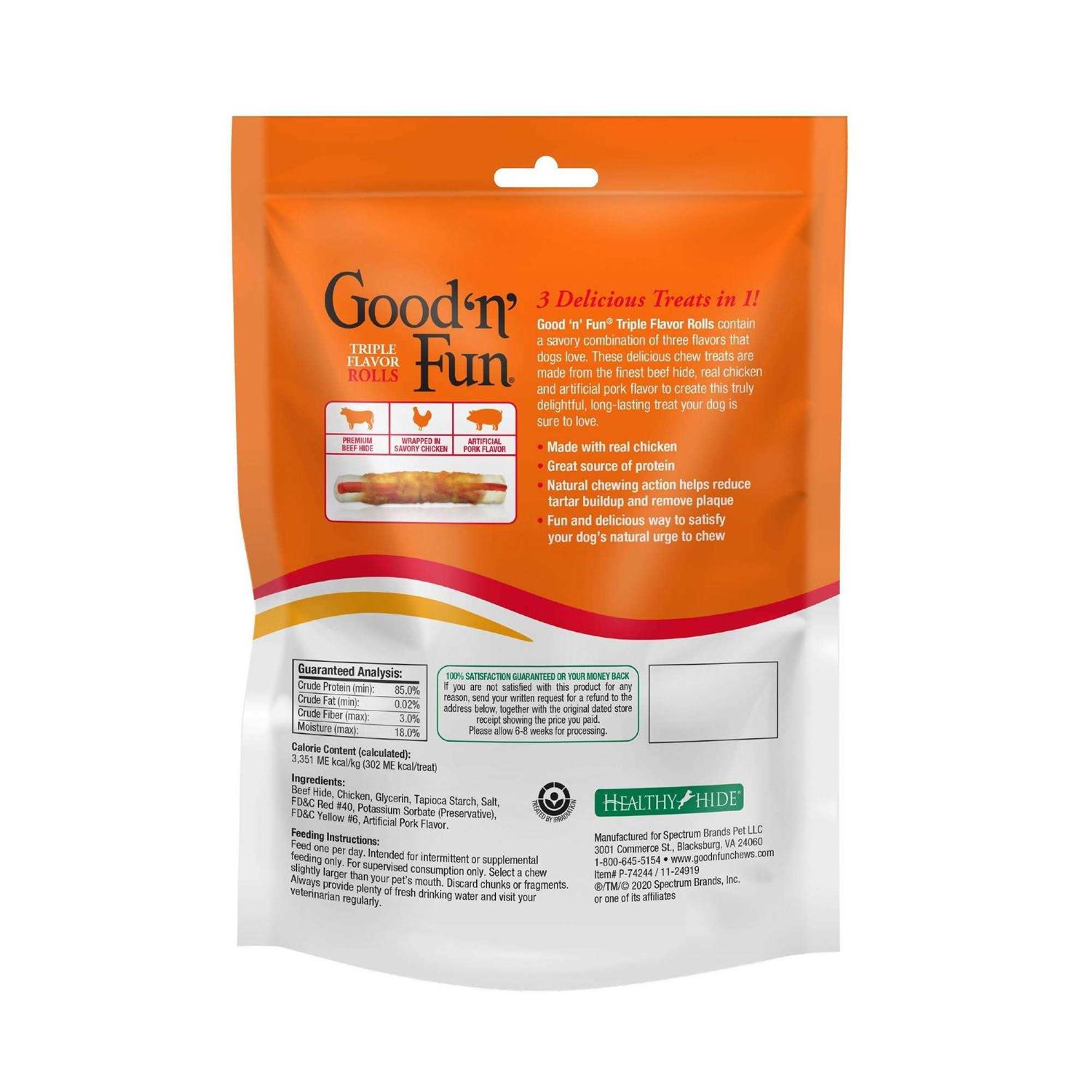 Healthy Hide Good N Fun Triple Flavor Rolls