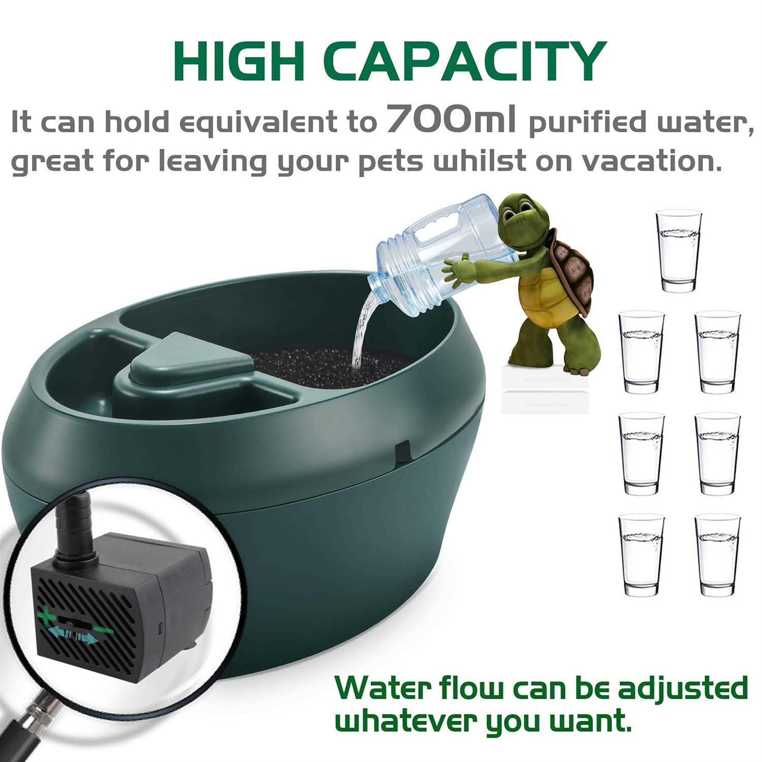 NEPTONION Reptile Chameleon Cantina with Snacks Trough Drinking Fountain Water Dripper for Amphibians Insects Lizard Turtle Snake Spider Frog Gecko