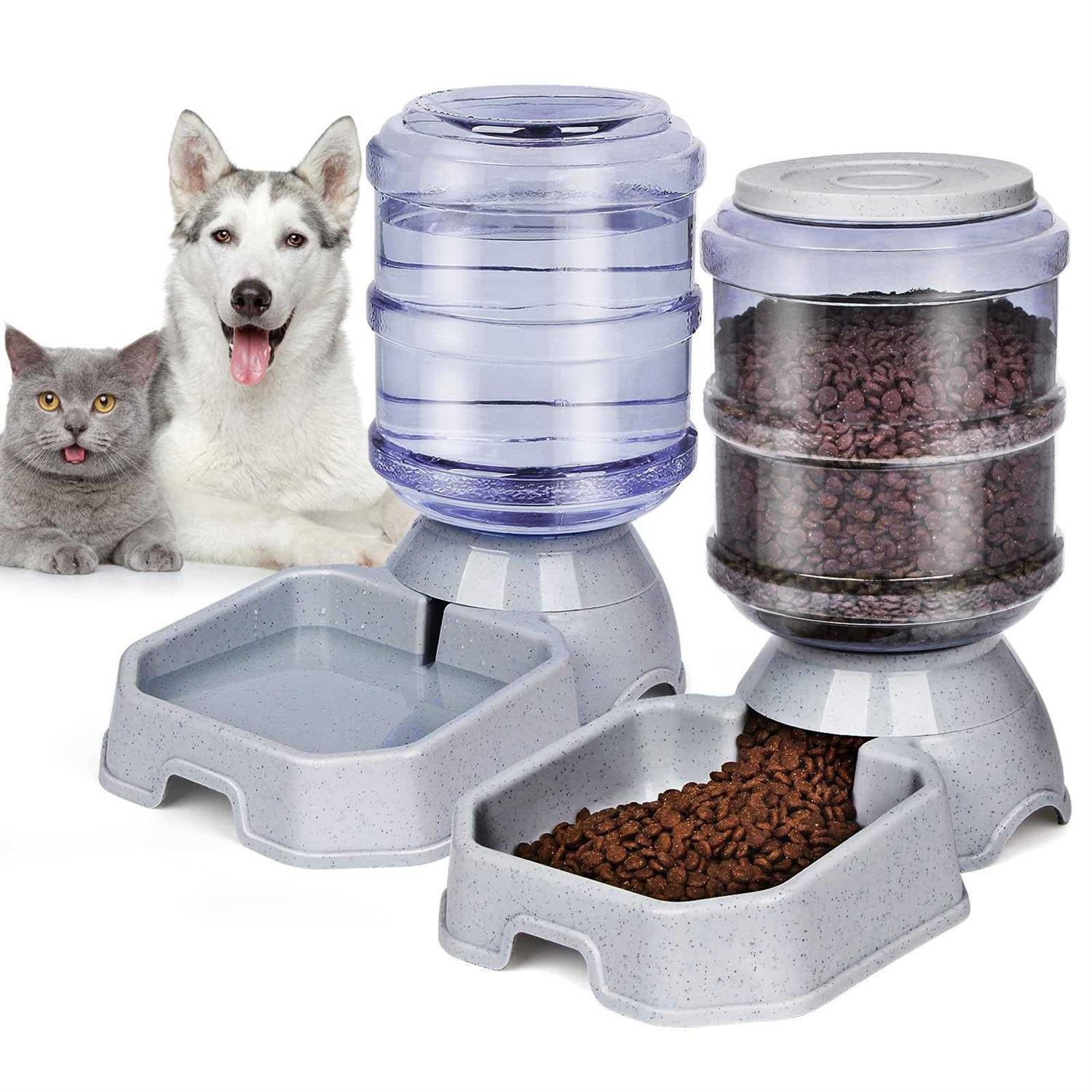 Ciconira Pet Feeder and Water Food Dispenser Automatic for Dogs Cats 100% BPA-Free