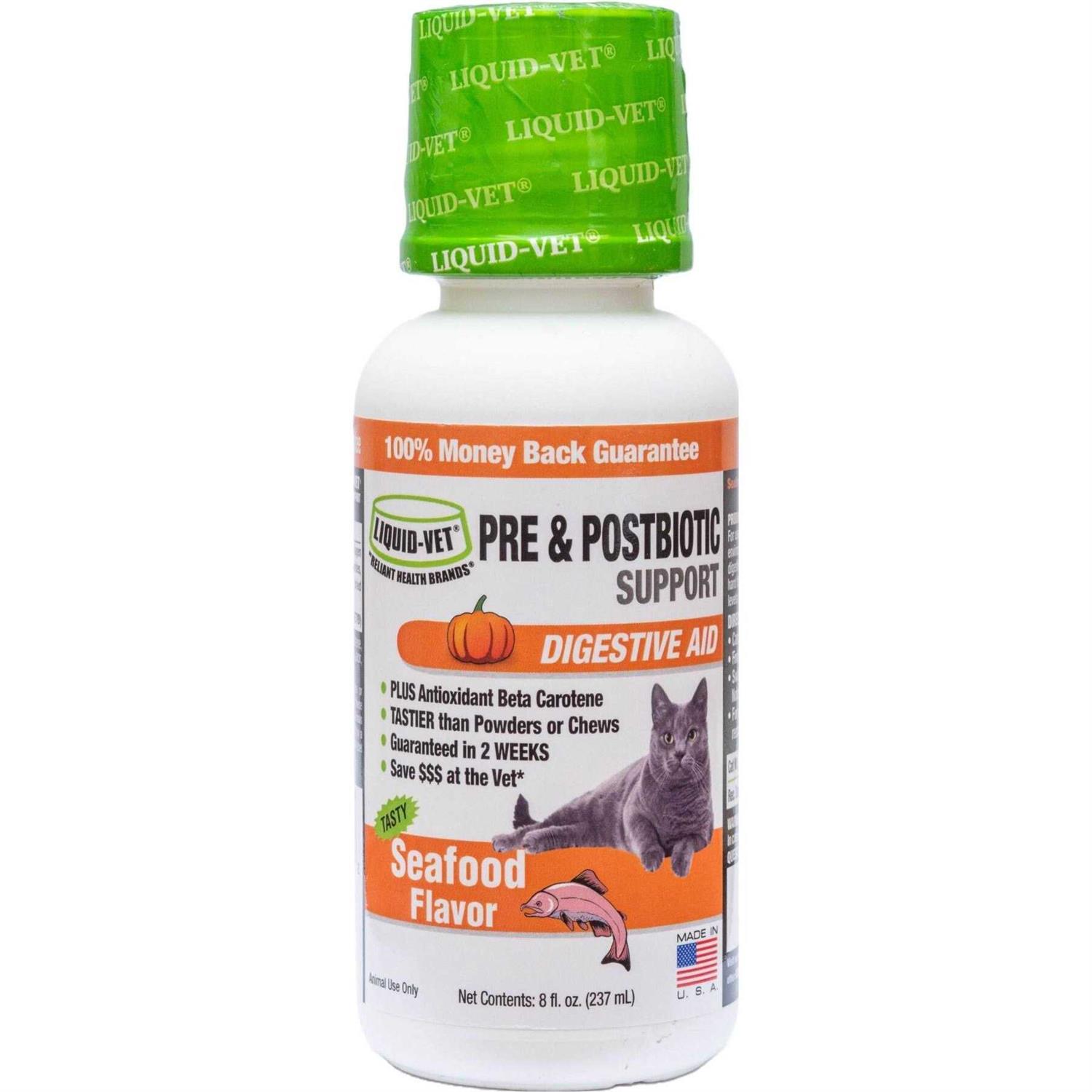 Liquid-Vet Feline Pre & PostBiotic Support Flavor Formula for Cats