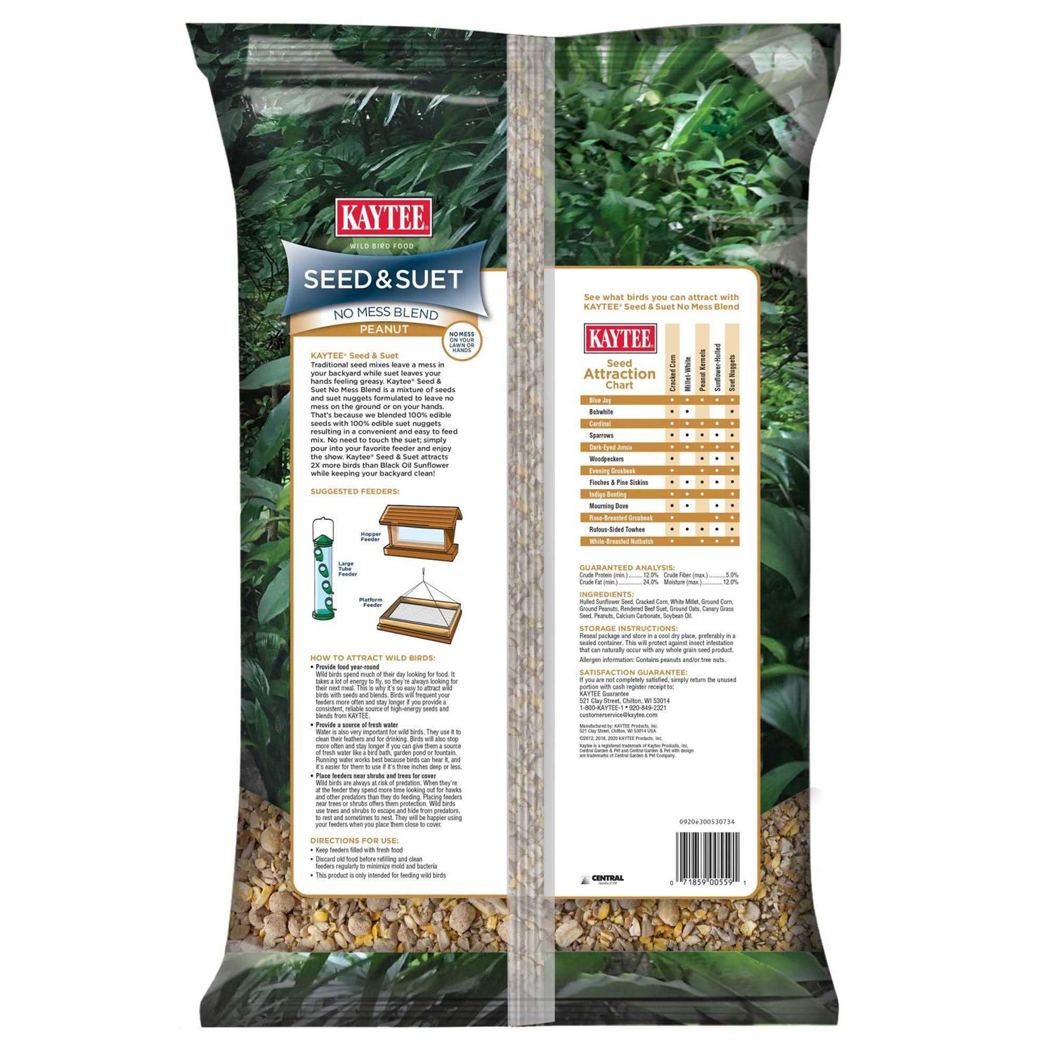 Kaytee Seed & Suet No Mess Bird Food