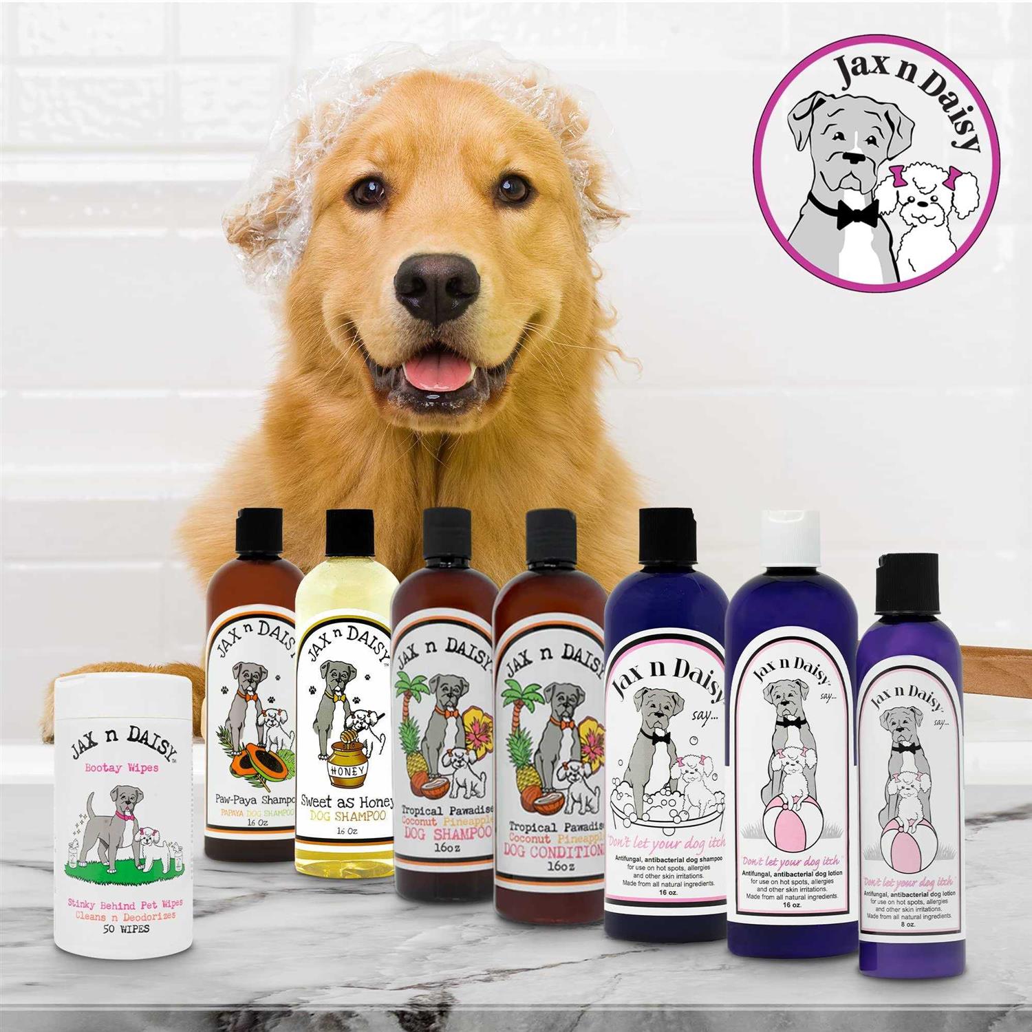 Jax N Daisy Itch Relief Shampoo and Lotion Dog Shampoo Sensitive Skin, Itch Relief for Dogs, and Dog Lotion