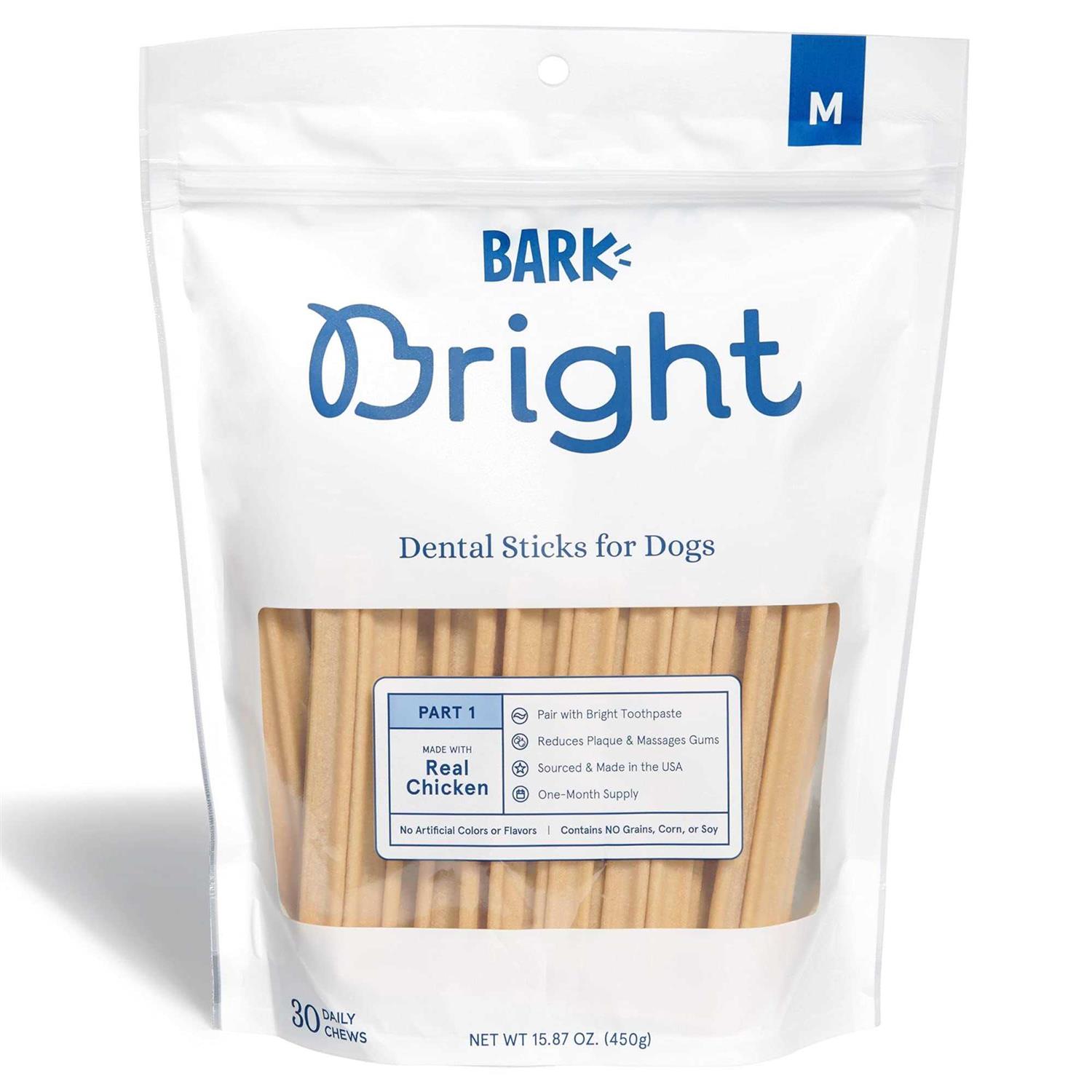 Bark Bright Dental Sticks for Large Dogs Chews